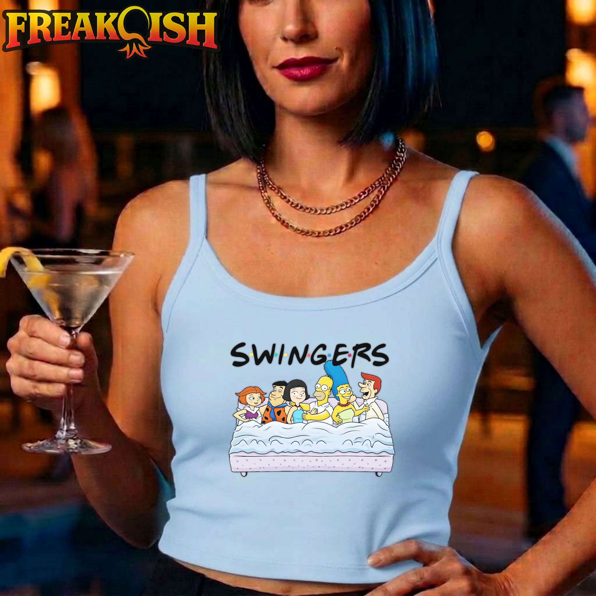 Swingers Ladies Crop Tank | FREAK-ISH