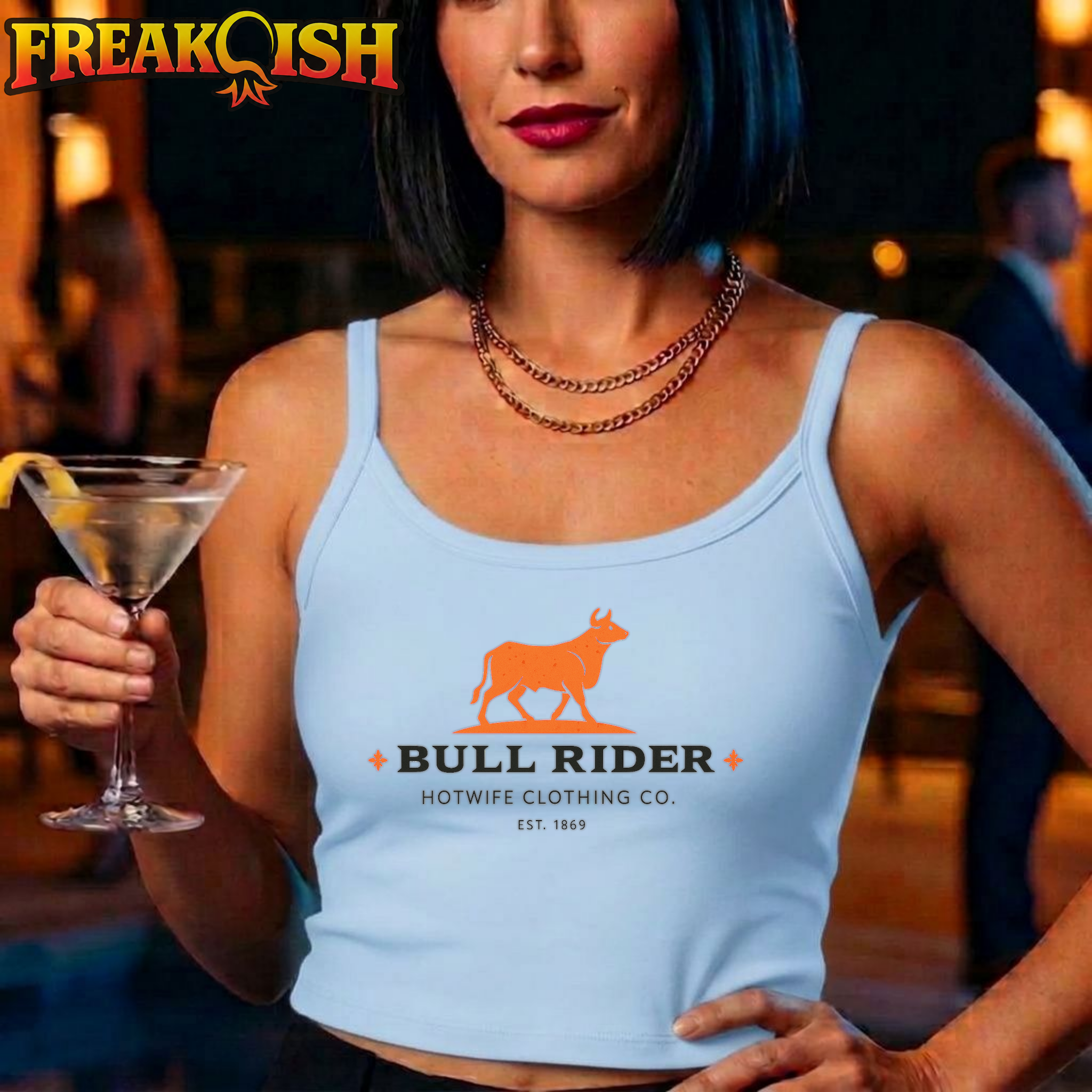 Bull Rider Ladies Crop Tank | FREAK-ISH