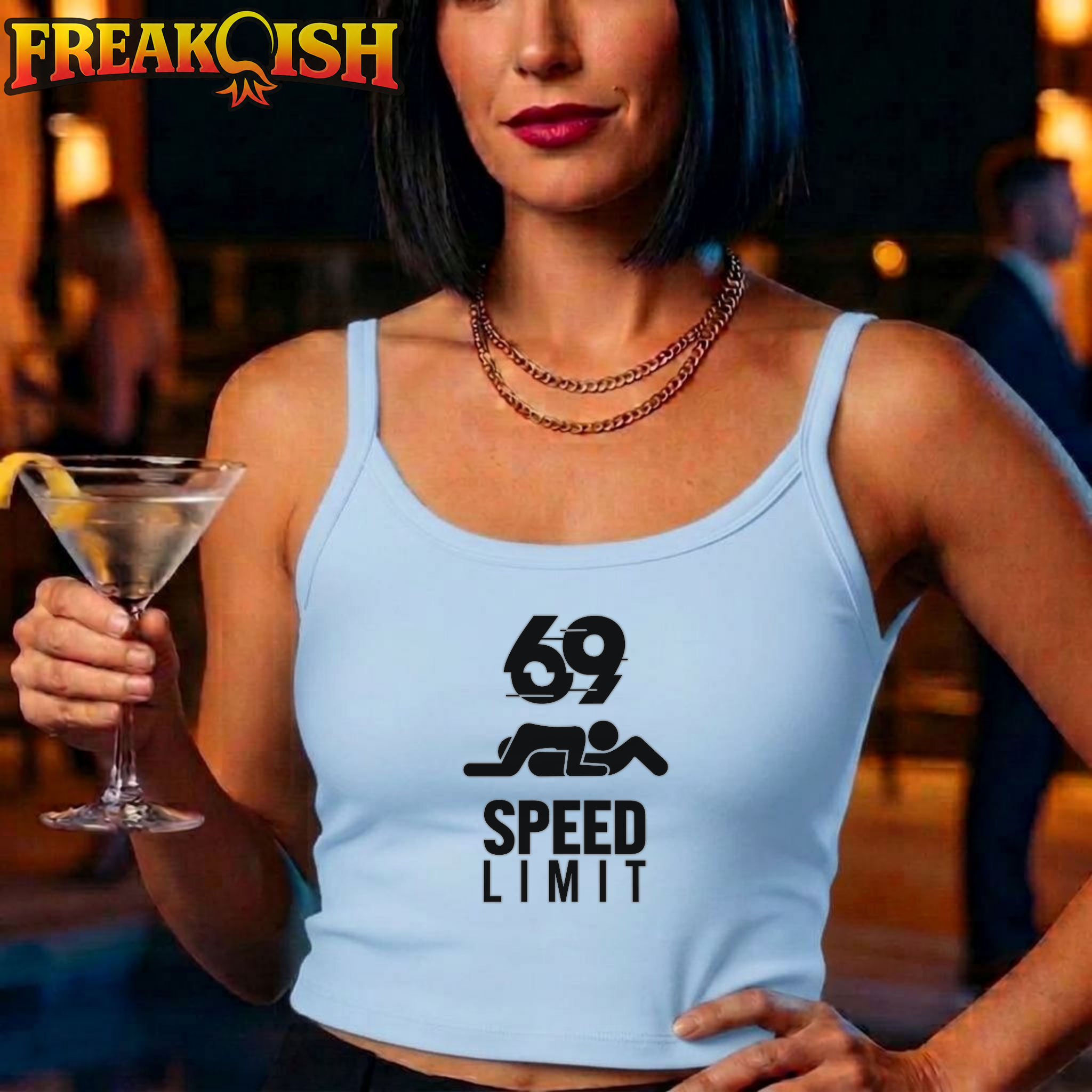 69 Speed Limit Ladies Crop Tank | FREAK-ISH