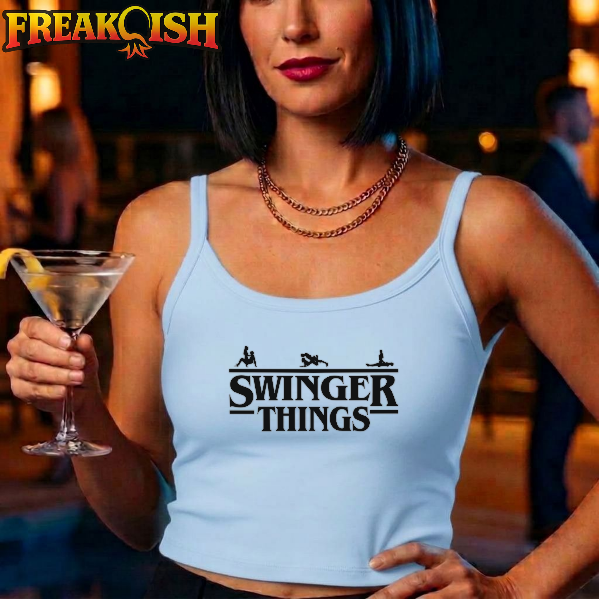 Swinger Things Ladies Crop Tank | FREAK-ISH