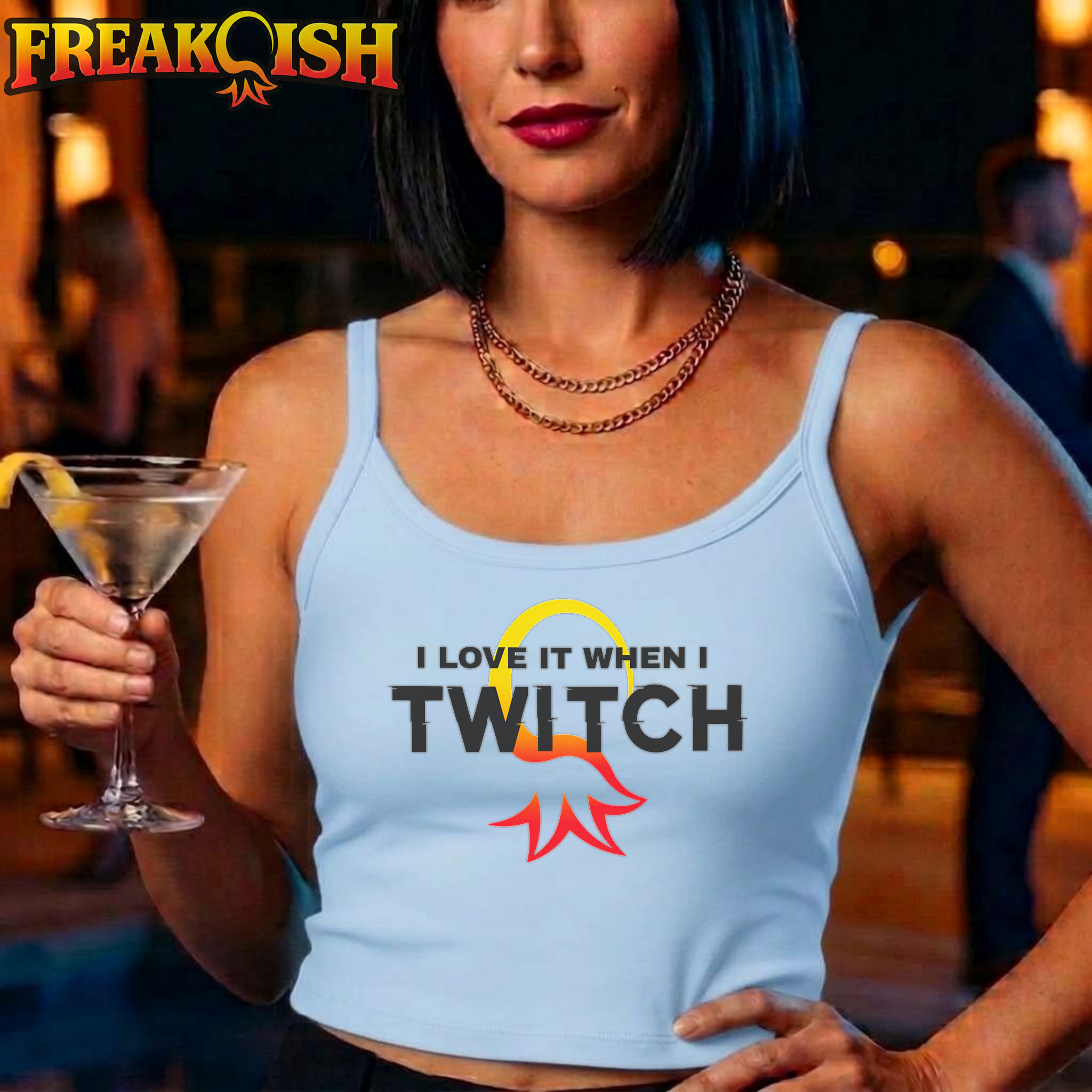 I Love It When I Twitch Ladies Crop Tank | FREAK-ISH