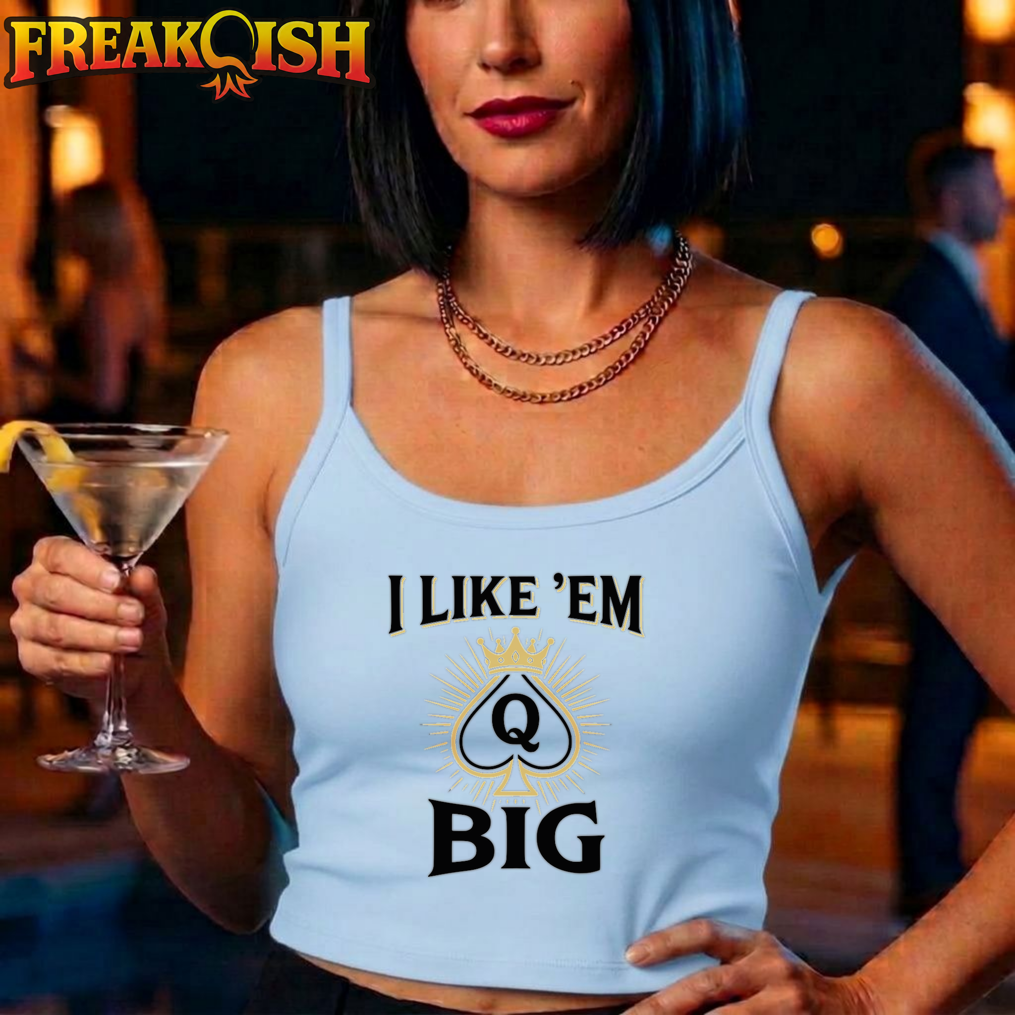 QOS I Like 'Em Big Crop Tank | FREAK-ISH