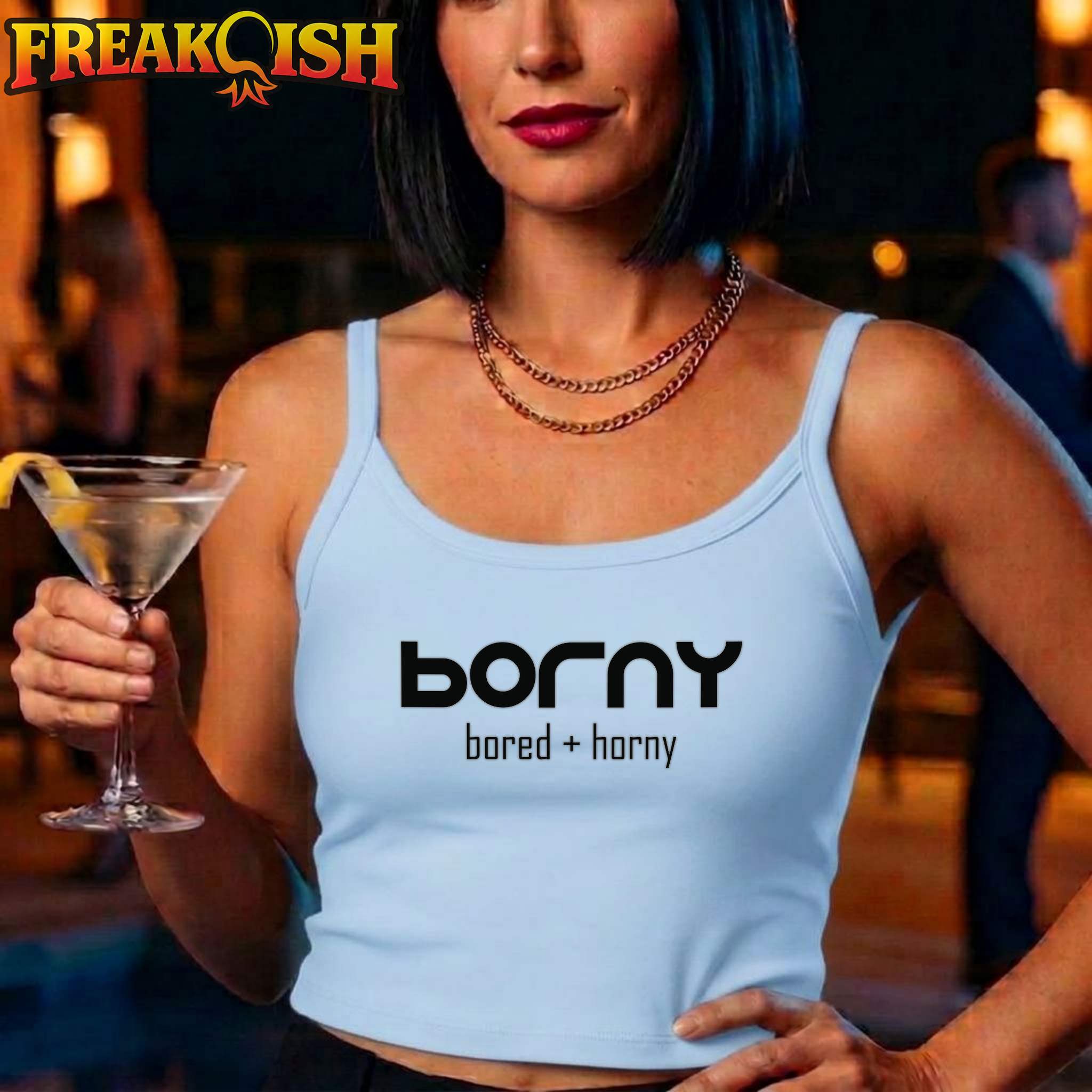 Borny Ladies Crop Tank | FREAK-ISH