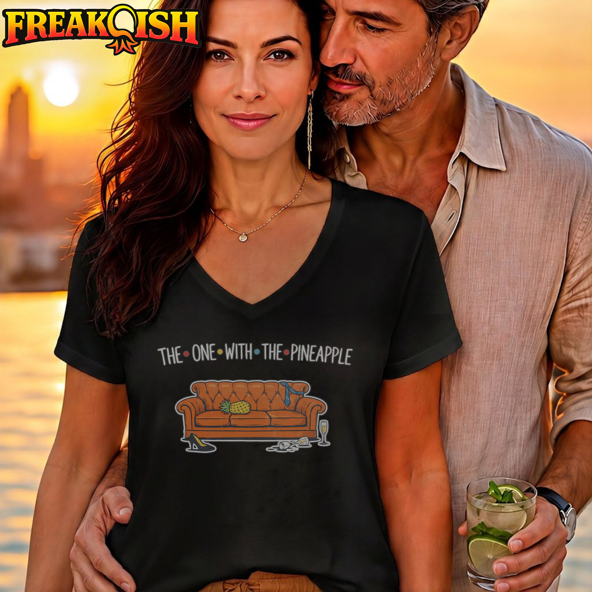 The One With The Pineapple Relaxed V-Neck | FREAK-ISH