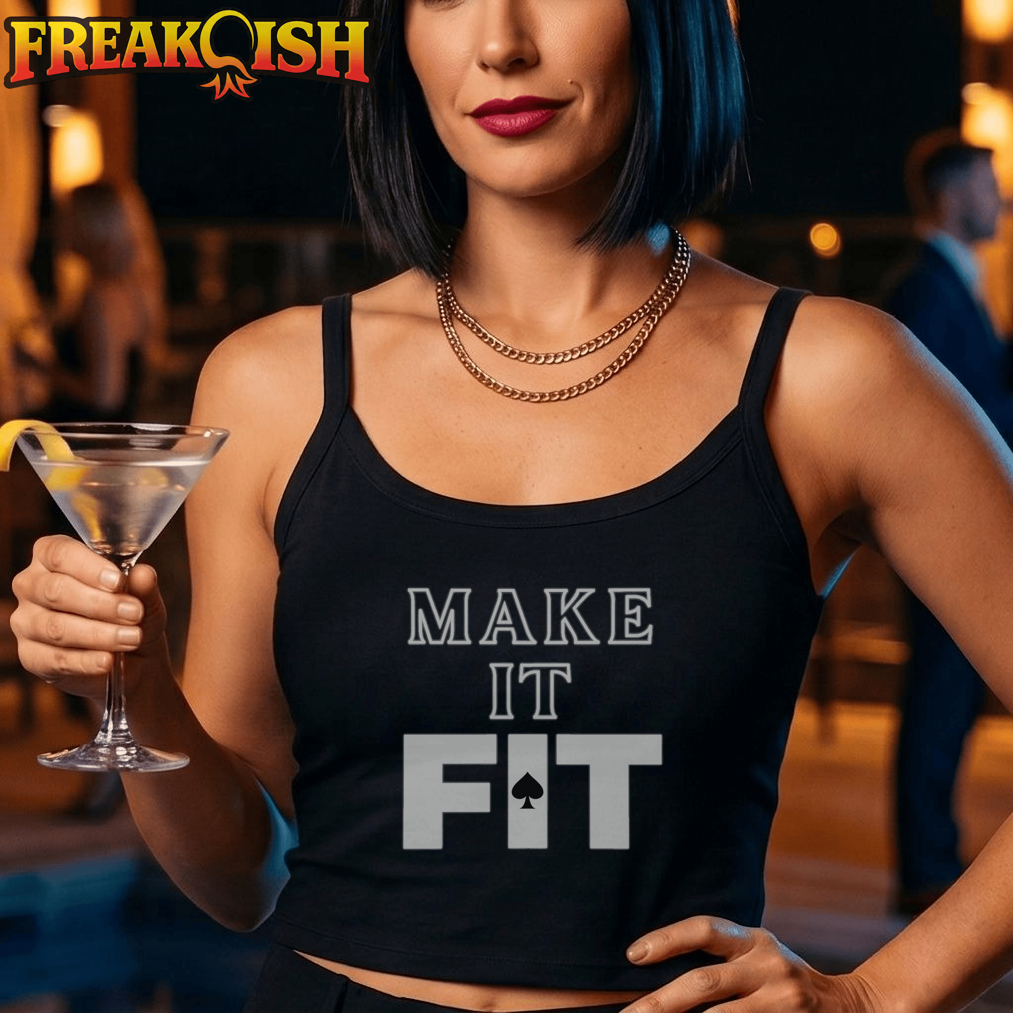 Make It Fit Ladies Crop Tank | FREAK-ISH