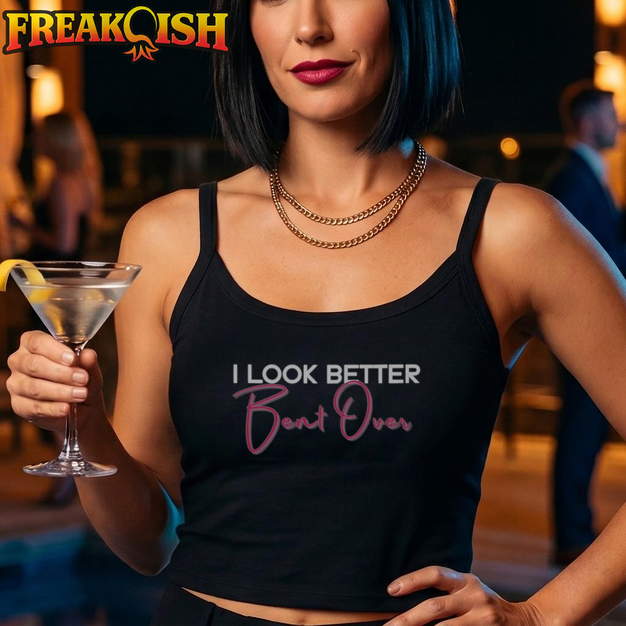 Better Bent Over Ladies Crop Tank | FREAK-ISH