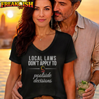Local Laws vs Poolside Decisions Relaxed V-Neck | FREAK-ISH