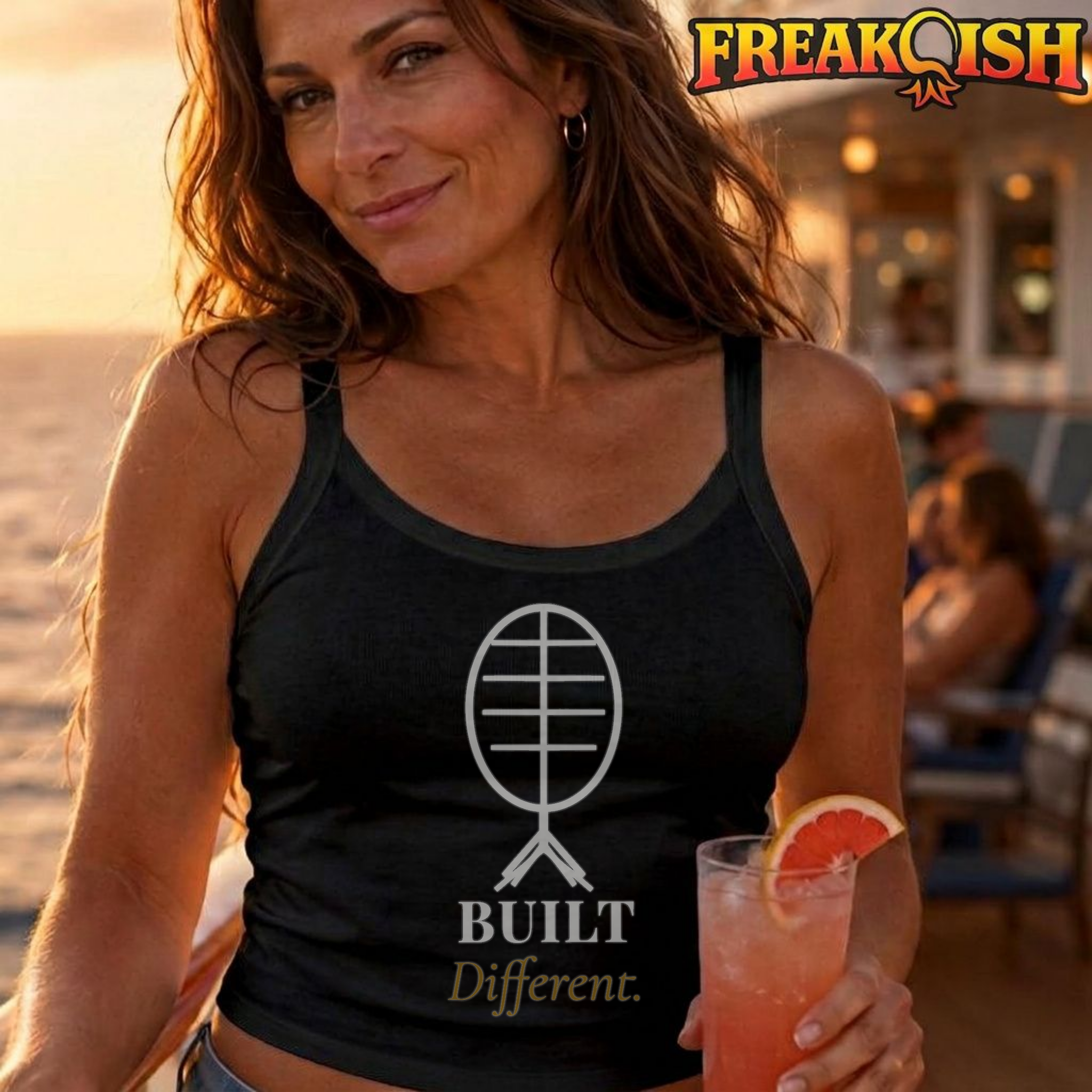 Built Different Ladies Crop Tank | FREAK-ISH