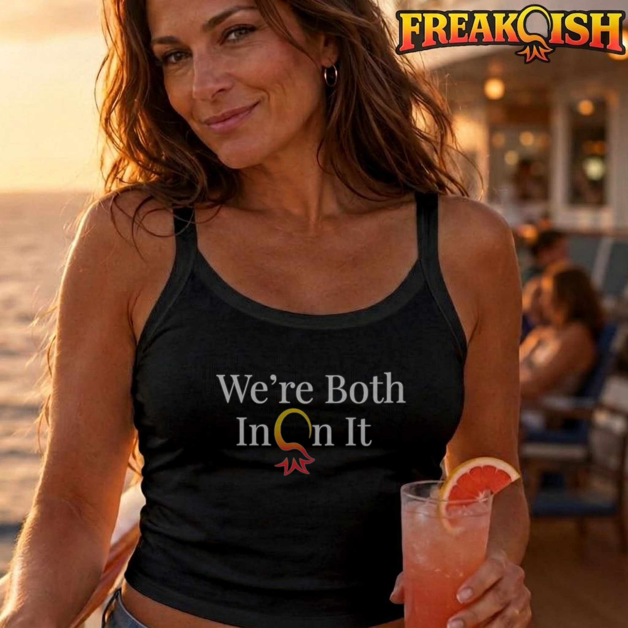 Both In On It Ladies Crop Tank | FREAK-ISH