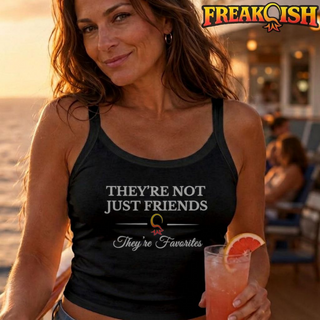 They're Not Just Friends They're Favorites Ladies Crop Tank | FREAK-ISH