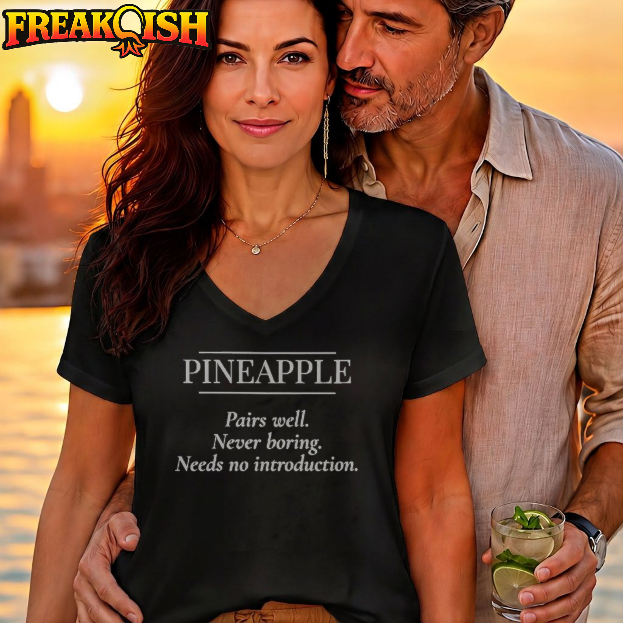 Pineapple Pairs Well Relaxed V-Neck | FREAK-ISH