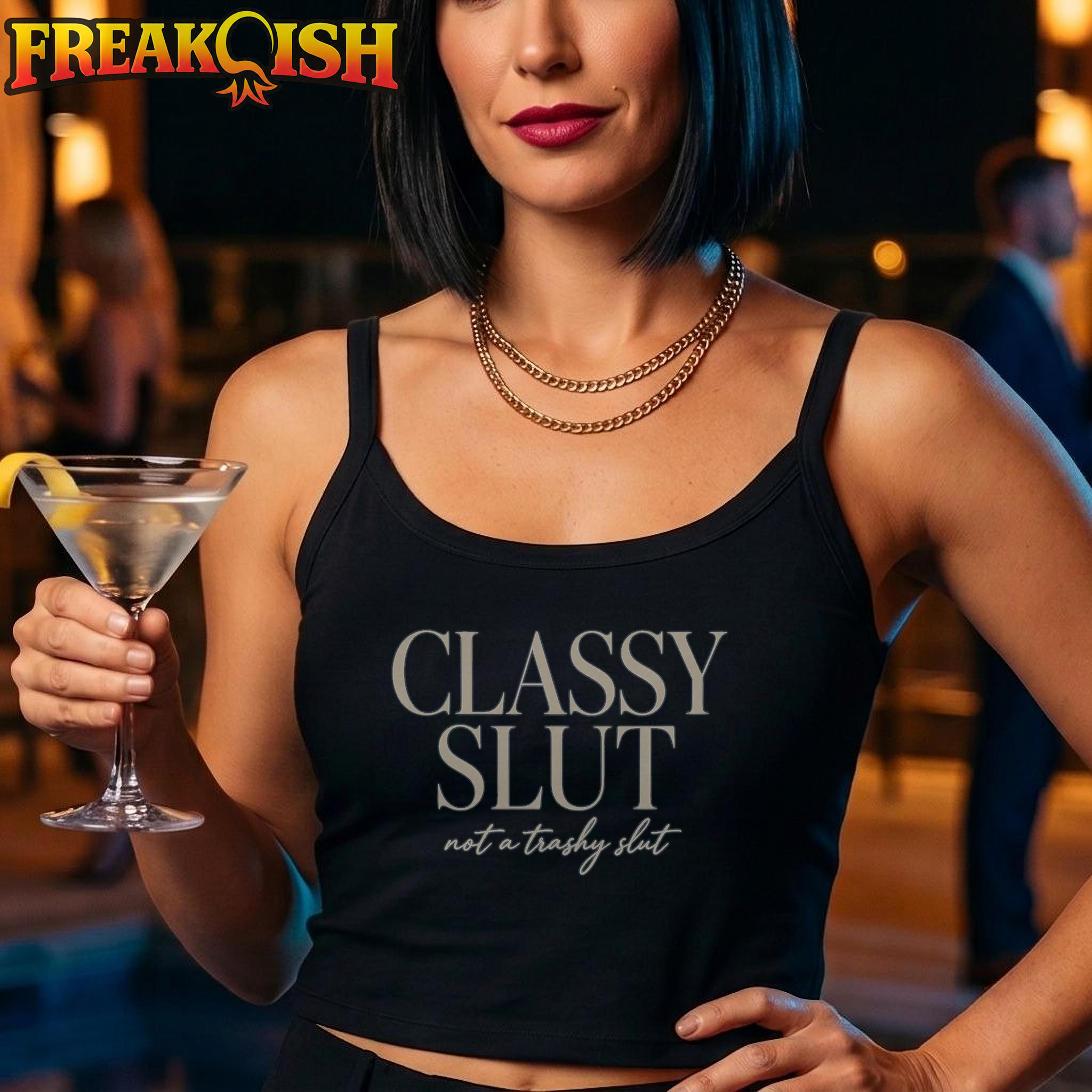 Classy Slut Ladies Crop Tank | FREAK-ISH