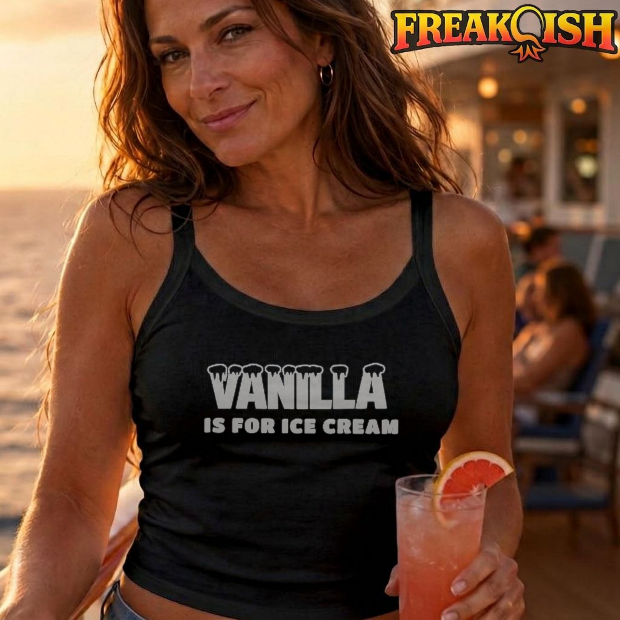 Vanilla Is For Ice Cream Ladies Crop Tank | FREAK-ISH