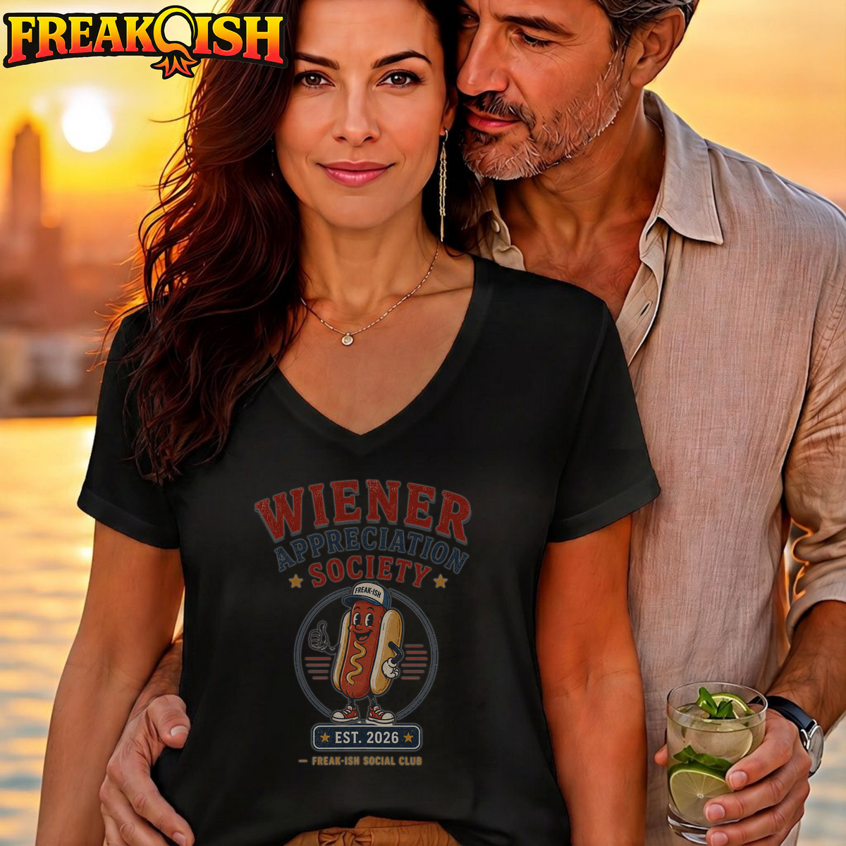 Wiener Appreciation Society V-Neck | FREAK-ISH