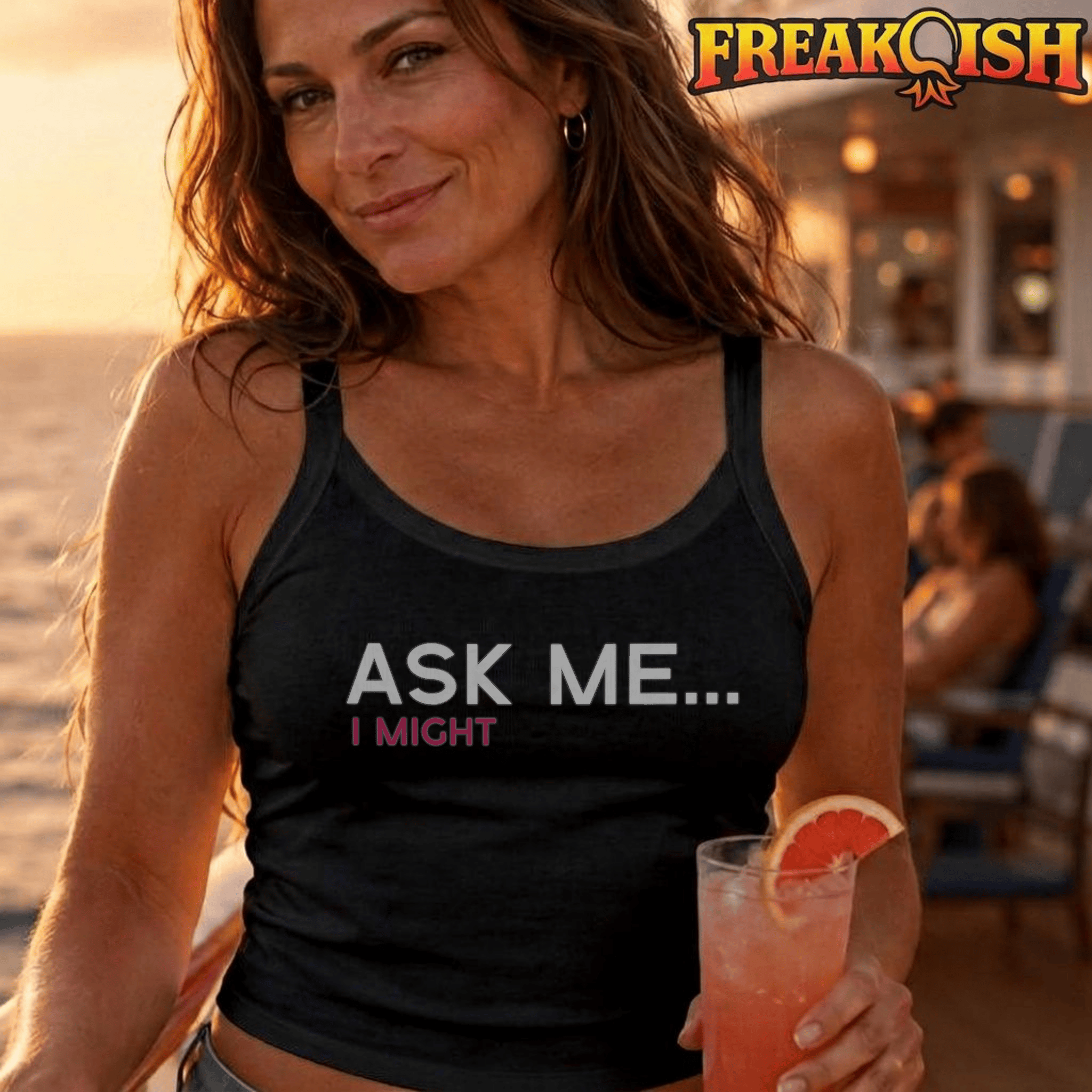 Just Ask Me Ladies Crop Tank | FREAK-ISH