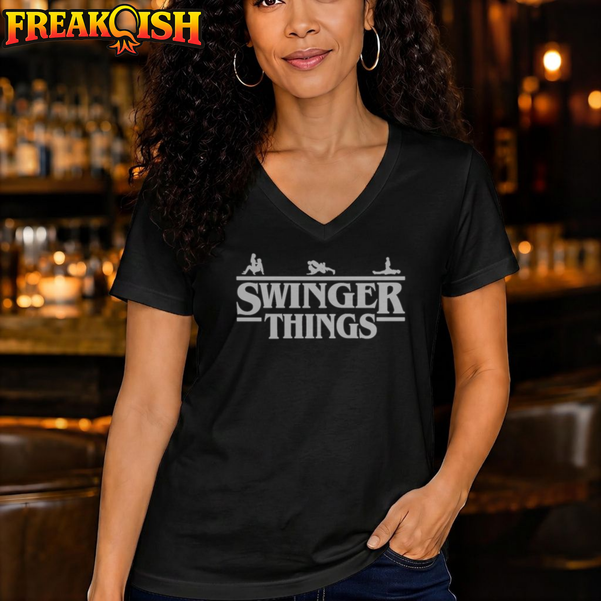 Swinger Things Relaxed V-Neck | FREAK-ISH