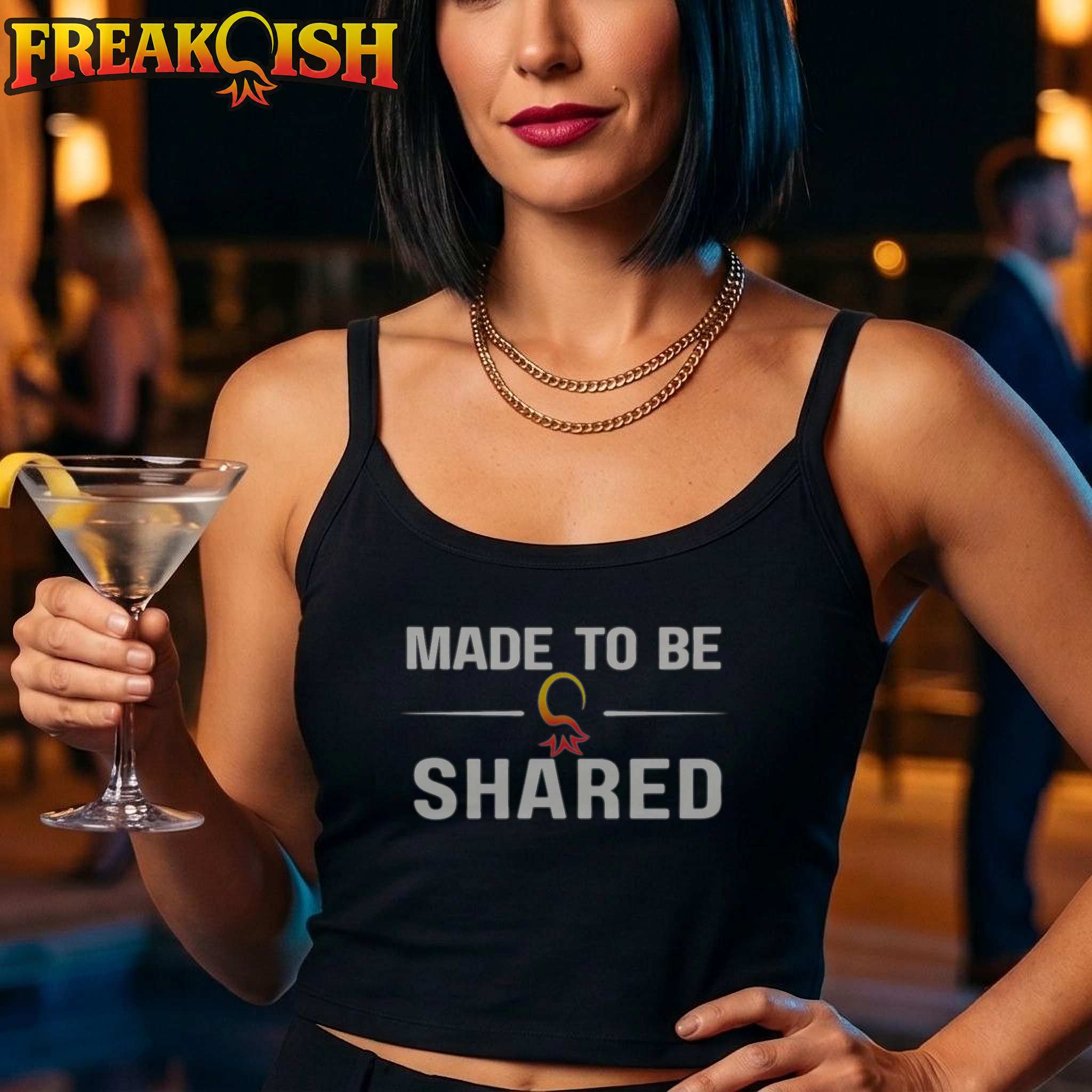 Made To Be Shared Ladies Crop Tank | FREAK-ISH