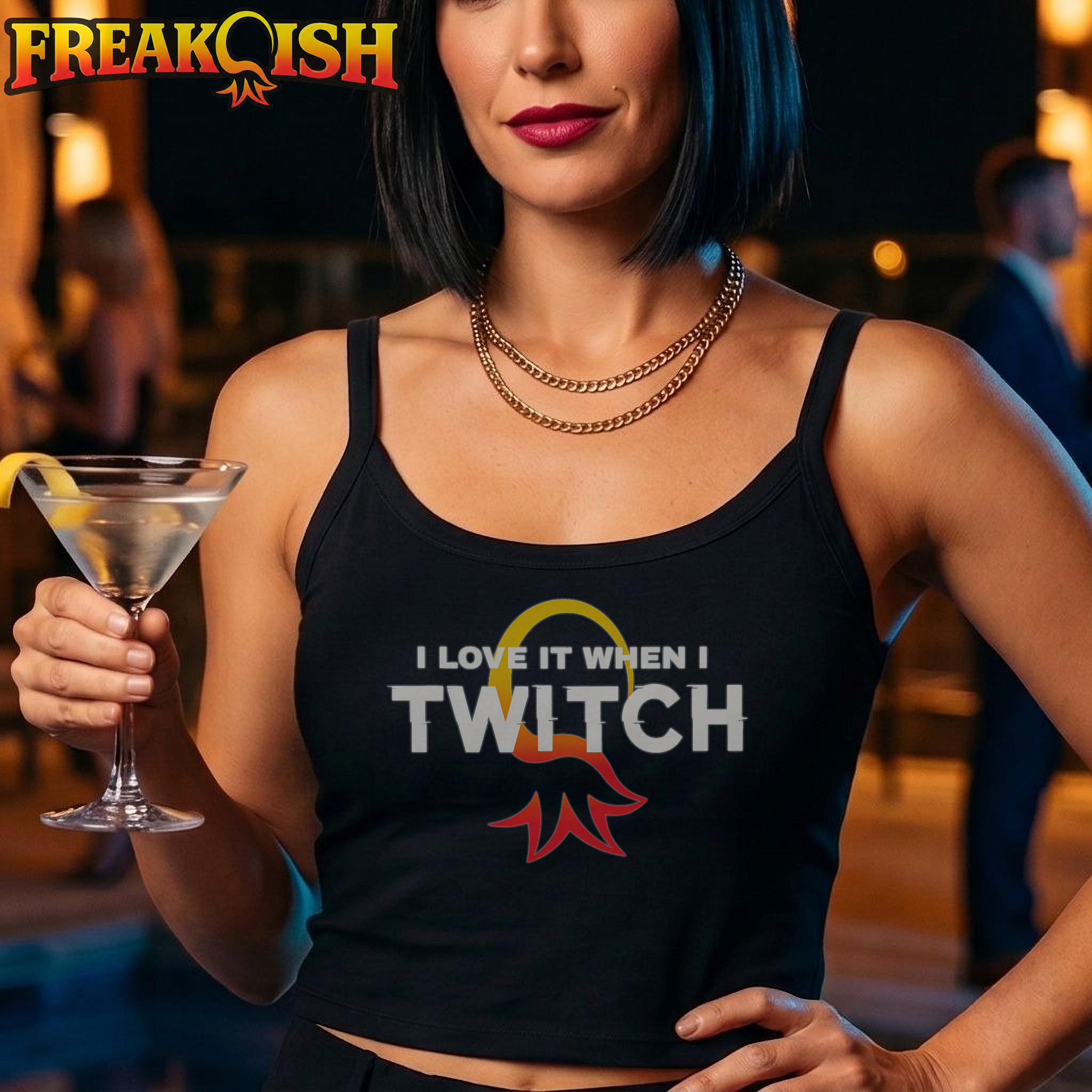 I Love It When I Twitch Ladies Crop Tank | FREAK-ISH