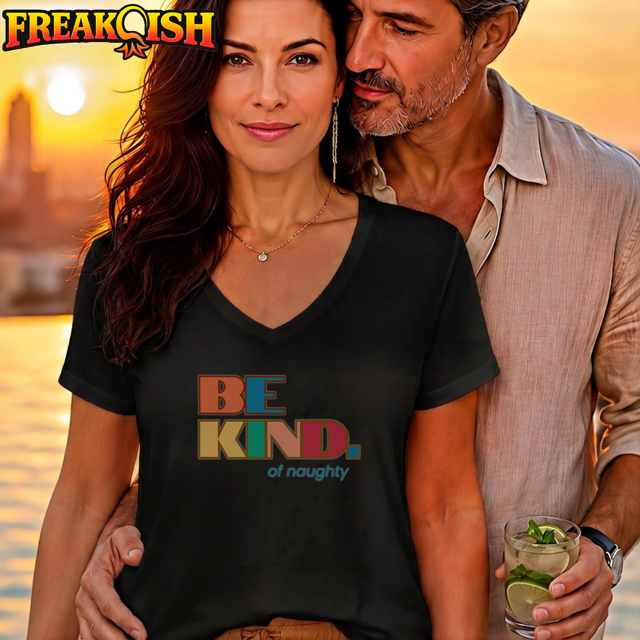 Be Kind of Naughty Relaxed V-Neck | FREAK-ISH