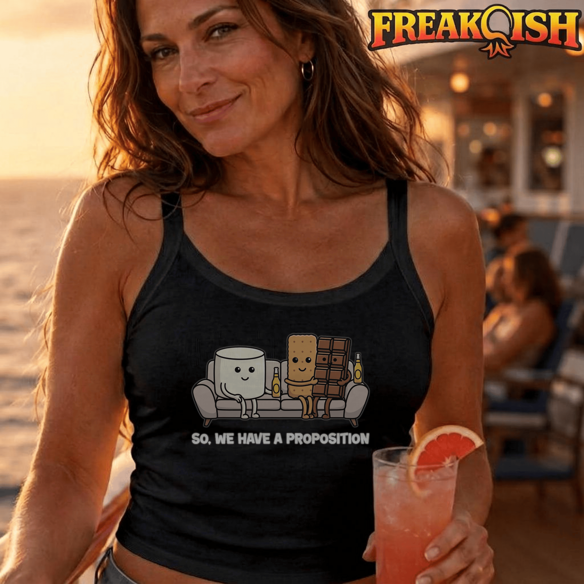 So We Have A Proposition Ladies Crop Tank | FREAK-ISH