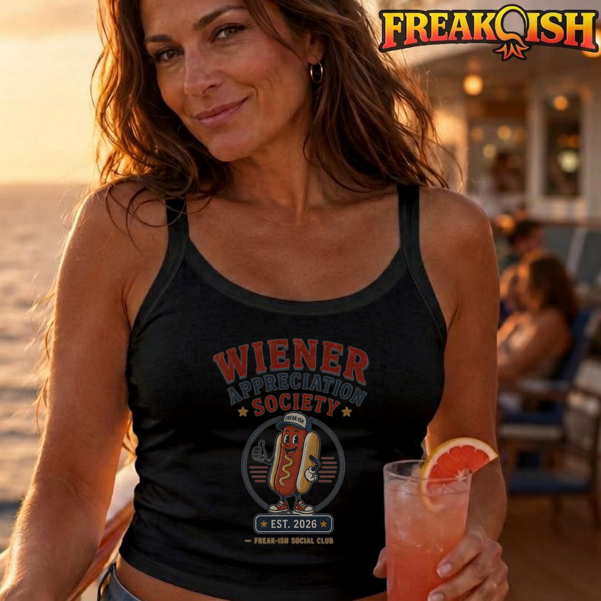 Wiener Appreciation Society Crop Tank | FREAK-ISH