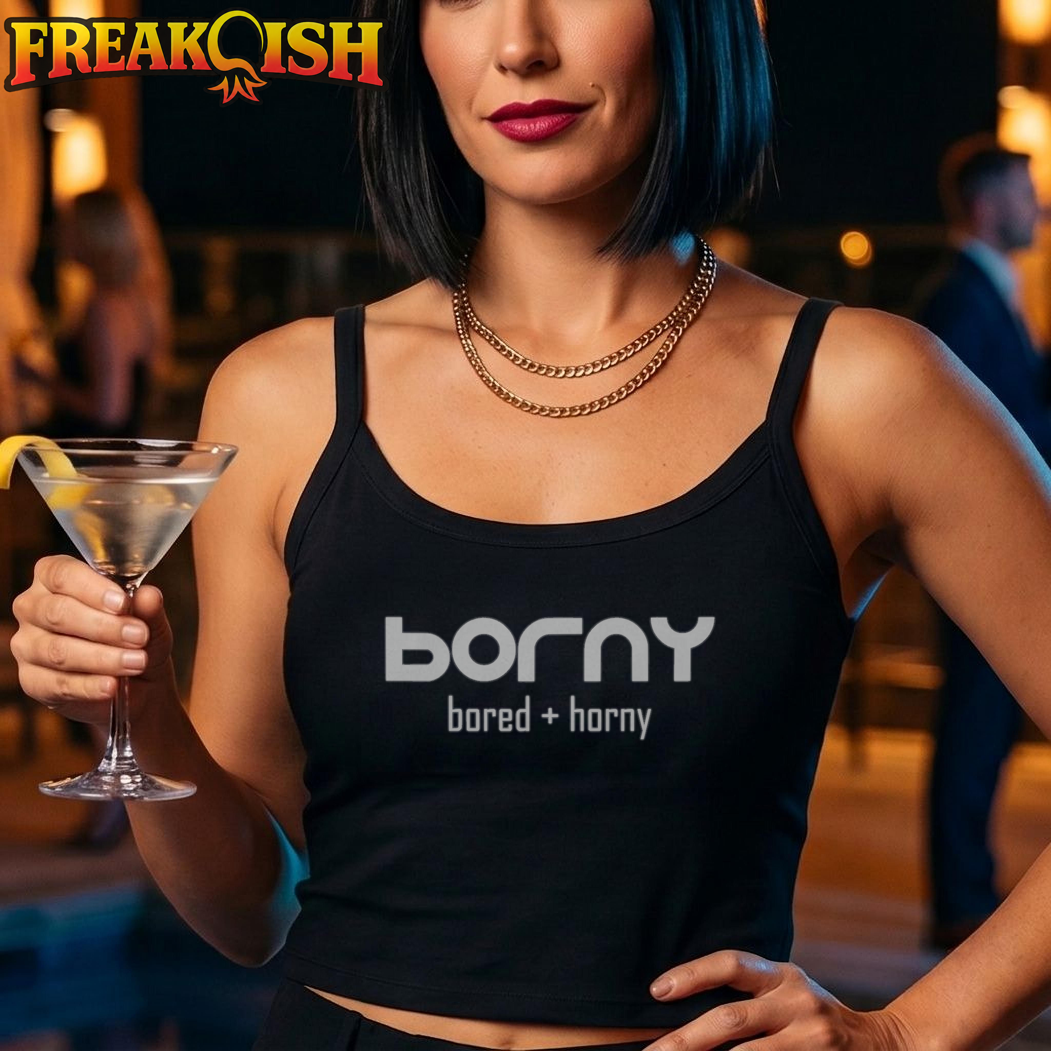 Borny Ladies Crop Tank | FREAK-ISH