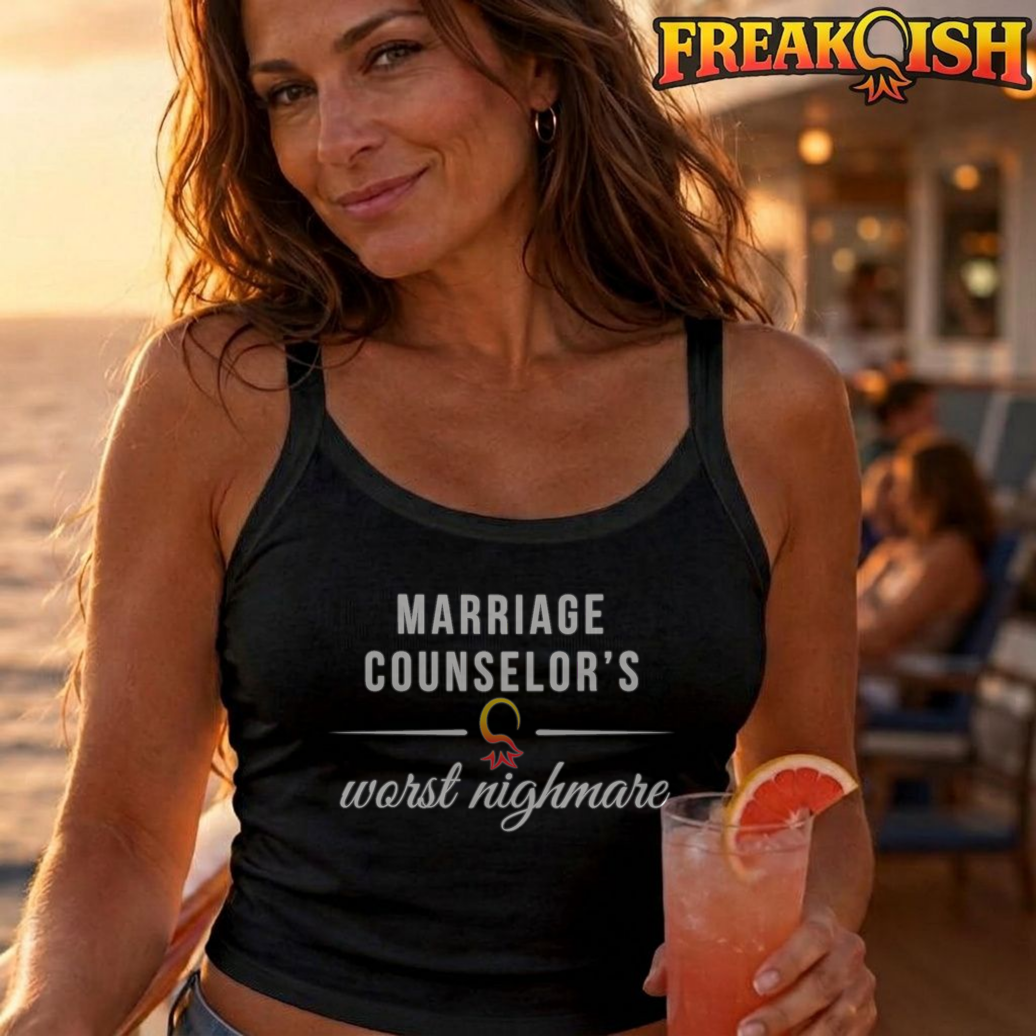 Marriage Counselor's Worst Nightmare Ladies Crop Tank | FREAK-ISH