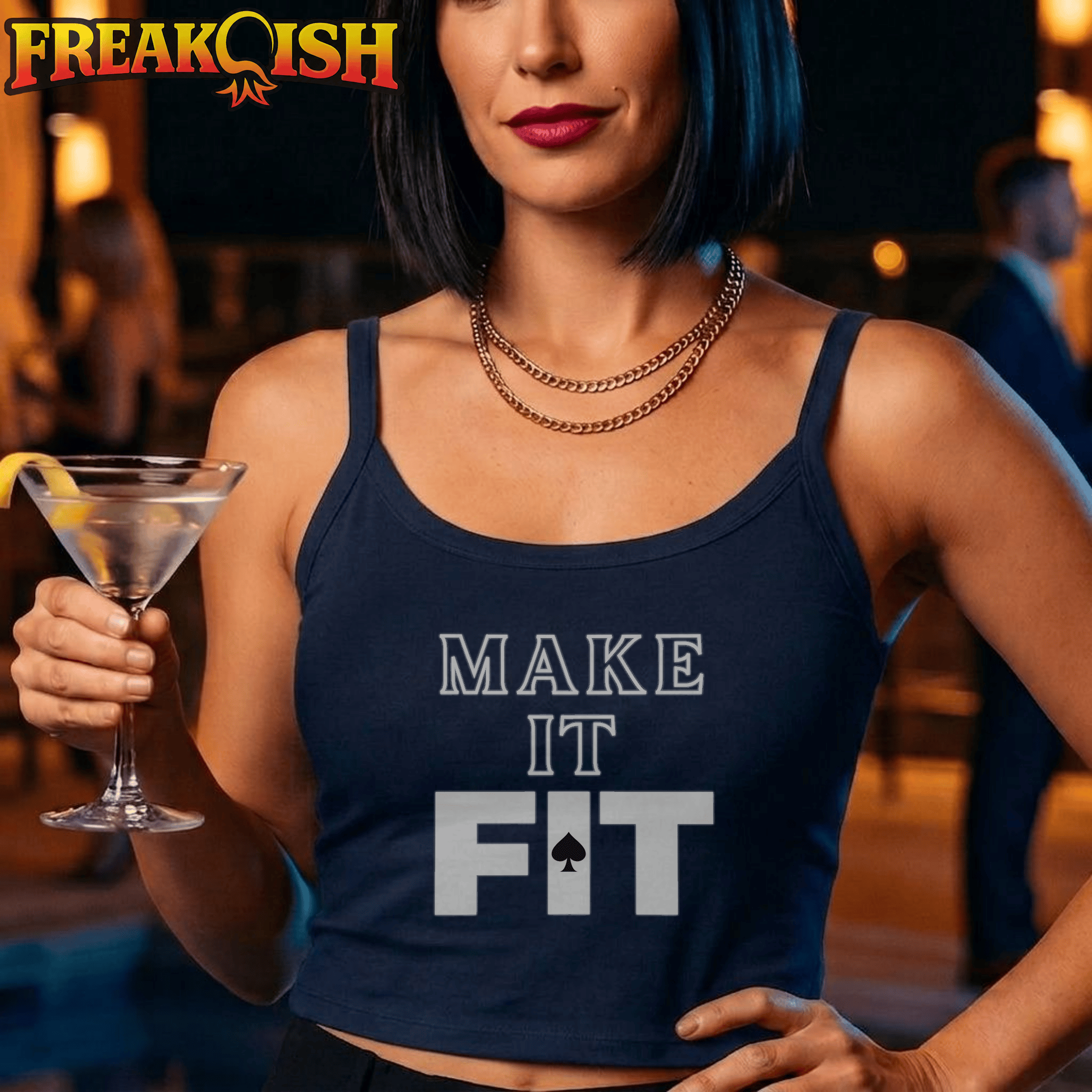Make It Fit Ladies Crop Tank | FREAK-ISH