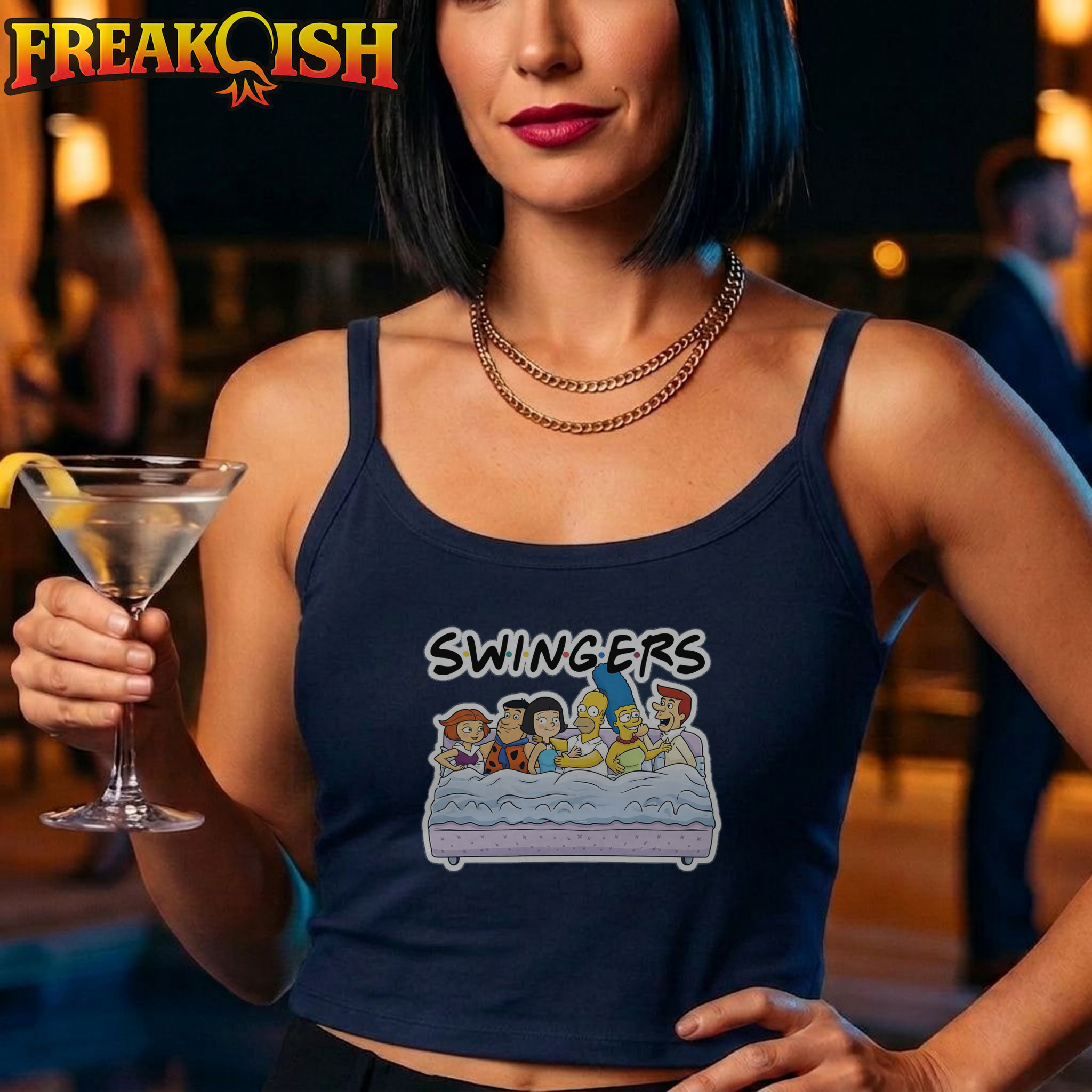 Swingers Ladies Crop Tank | FREAK-ISH