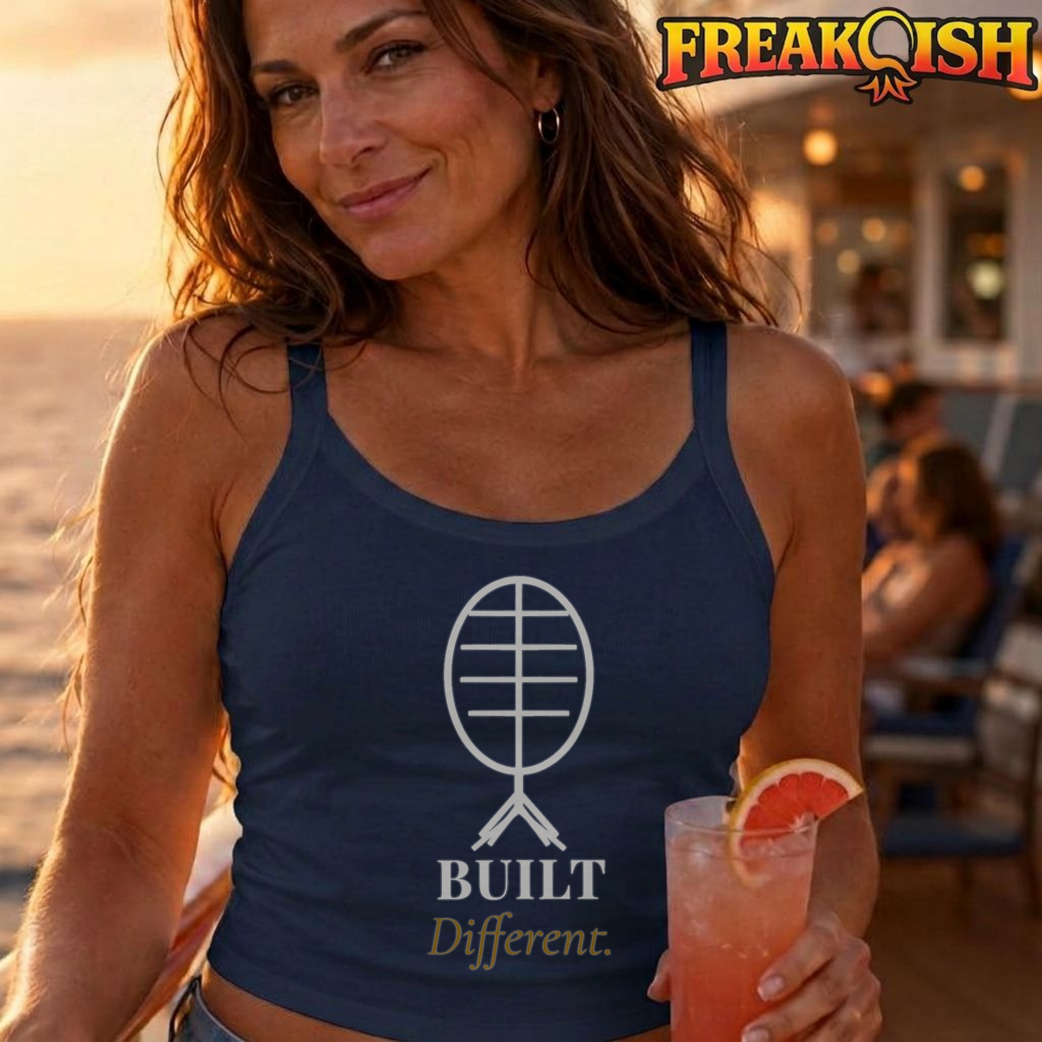 Built Different Ladies Crop Tank | FREAK-ISH