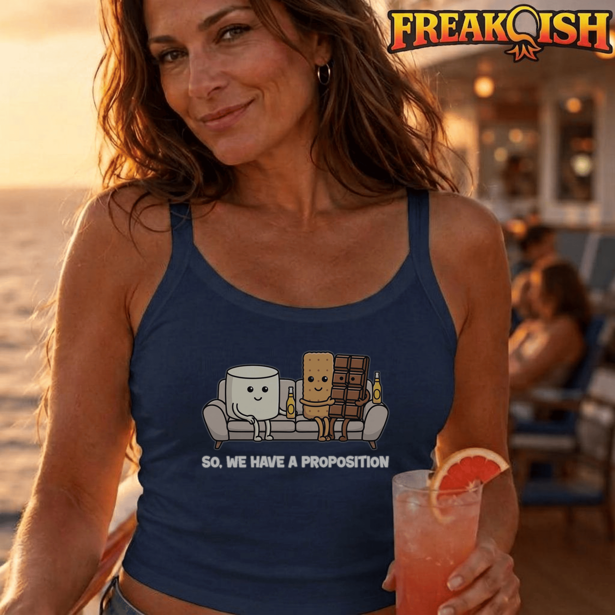 So We Have A Proposition Ladies Crop Tank | FREAK-ISH