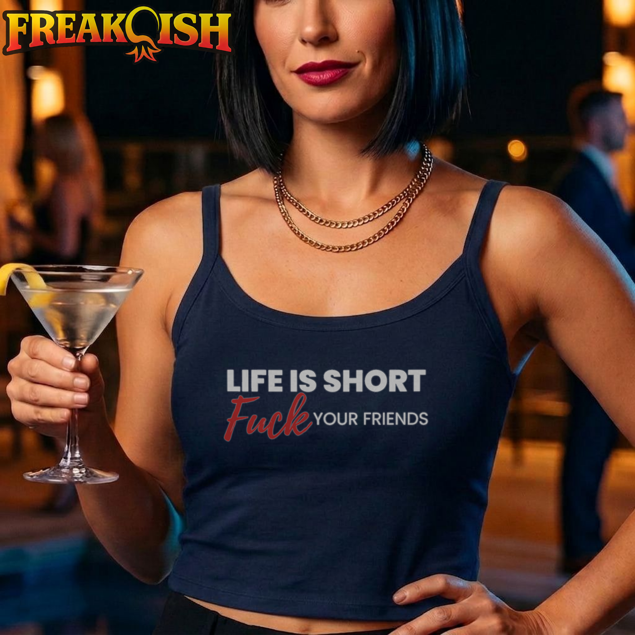 Life's Short, F*ck Your Friends Crop Tank | FREAK-ISH