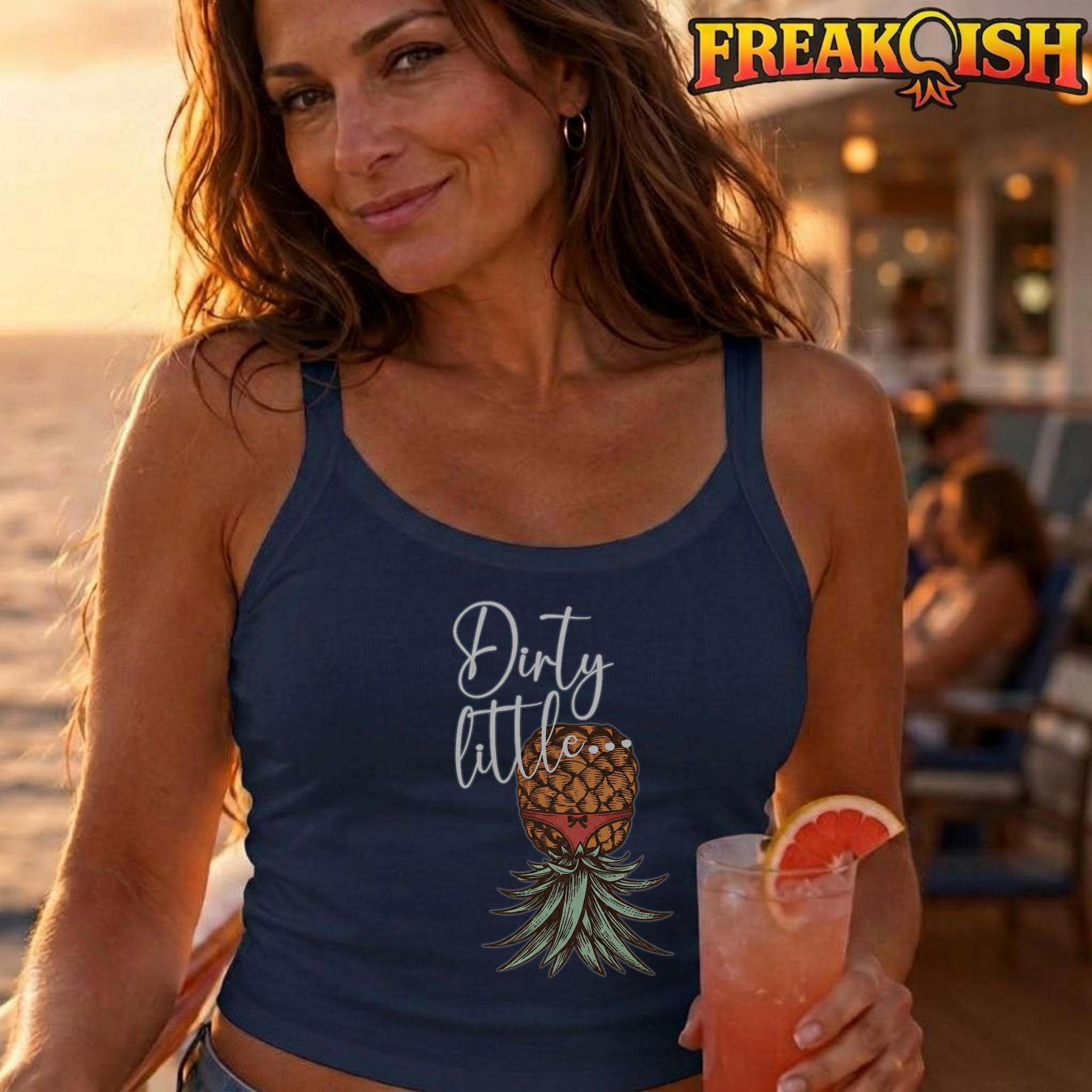 Dirty Little Pineapple Ladies Crop Tank | FREAK-ISH
