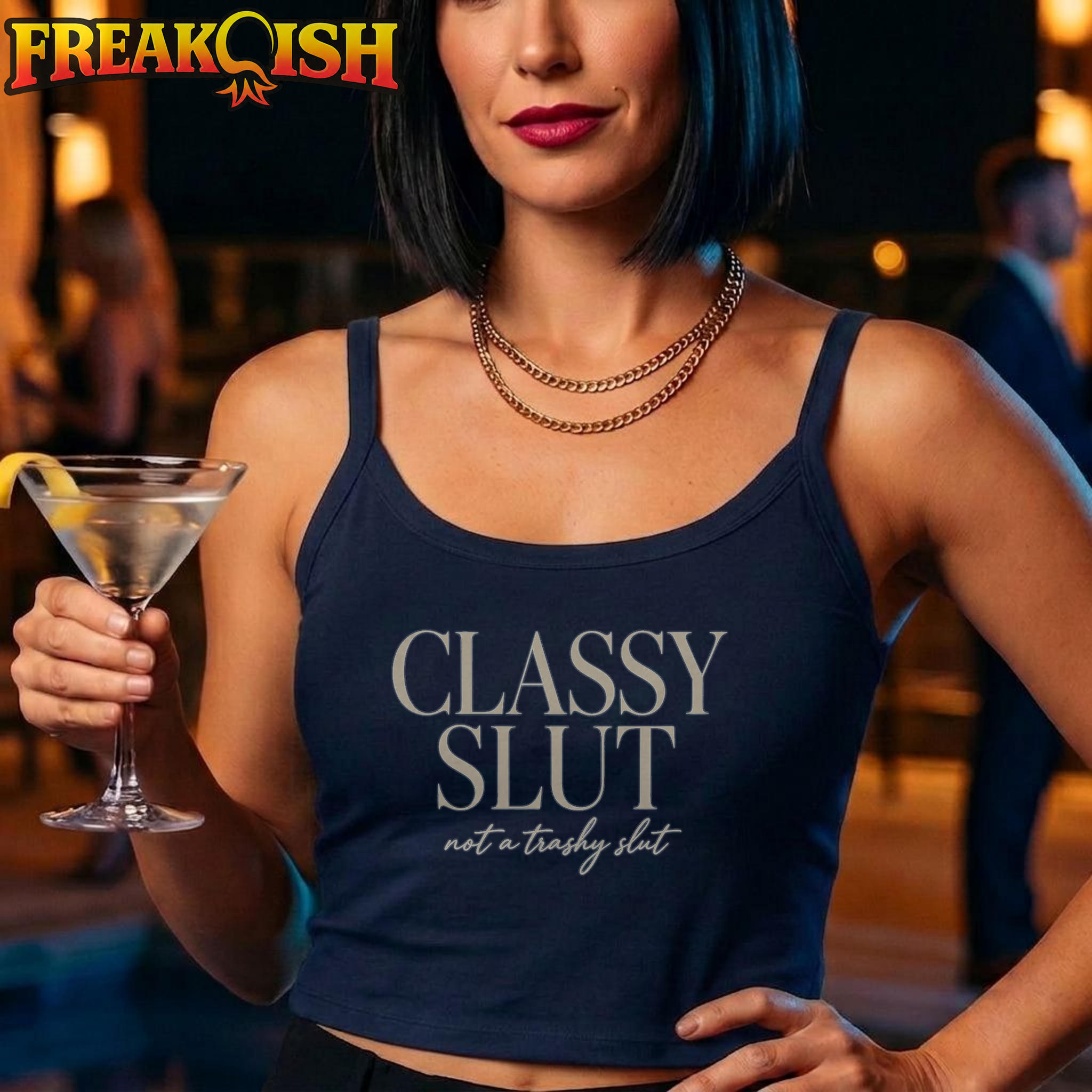 Classy Slut Ladies Crop Tank | FREAK-ISH
