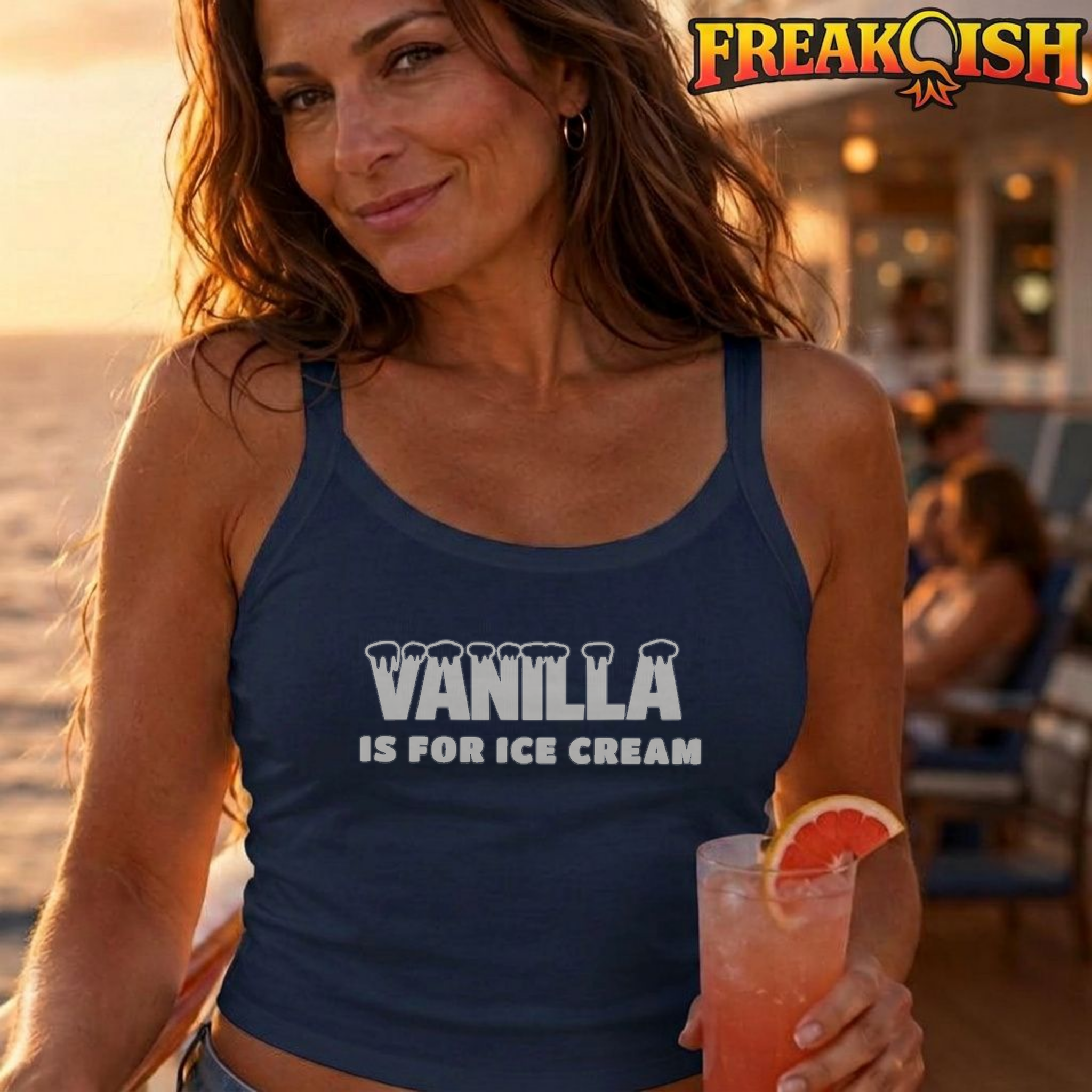 Vanilla Is For Ice Cream Ladies Crop Tank | FREAK-ISH