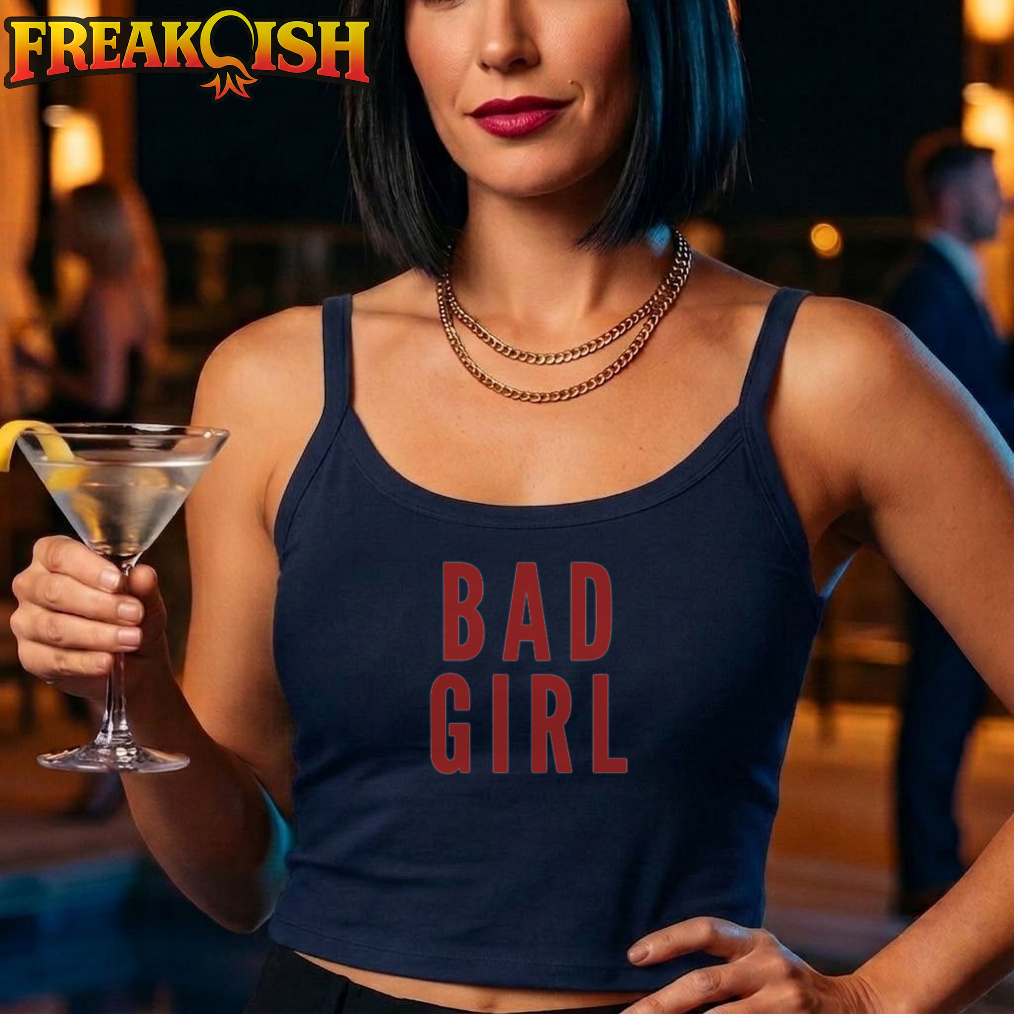 Bad Girl Ladies Crop Tank | FREAK-ISH