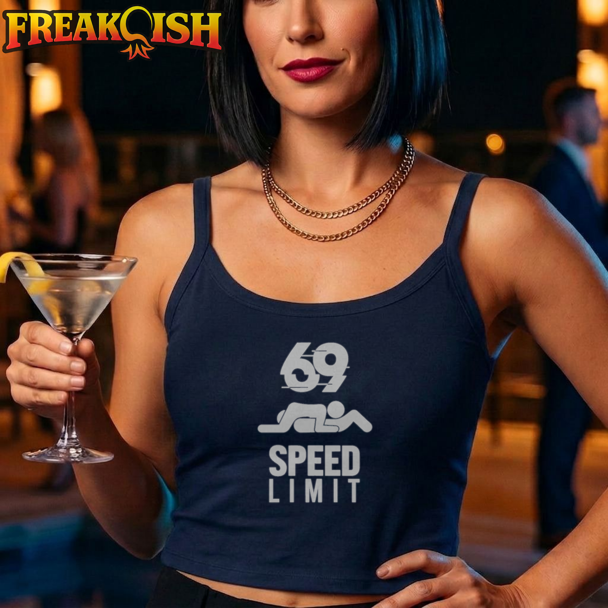 69 Speed Limit Ladies Crop Tank | FREAK-ISH