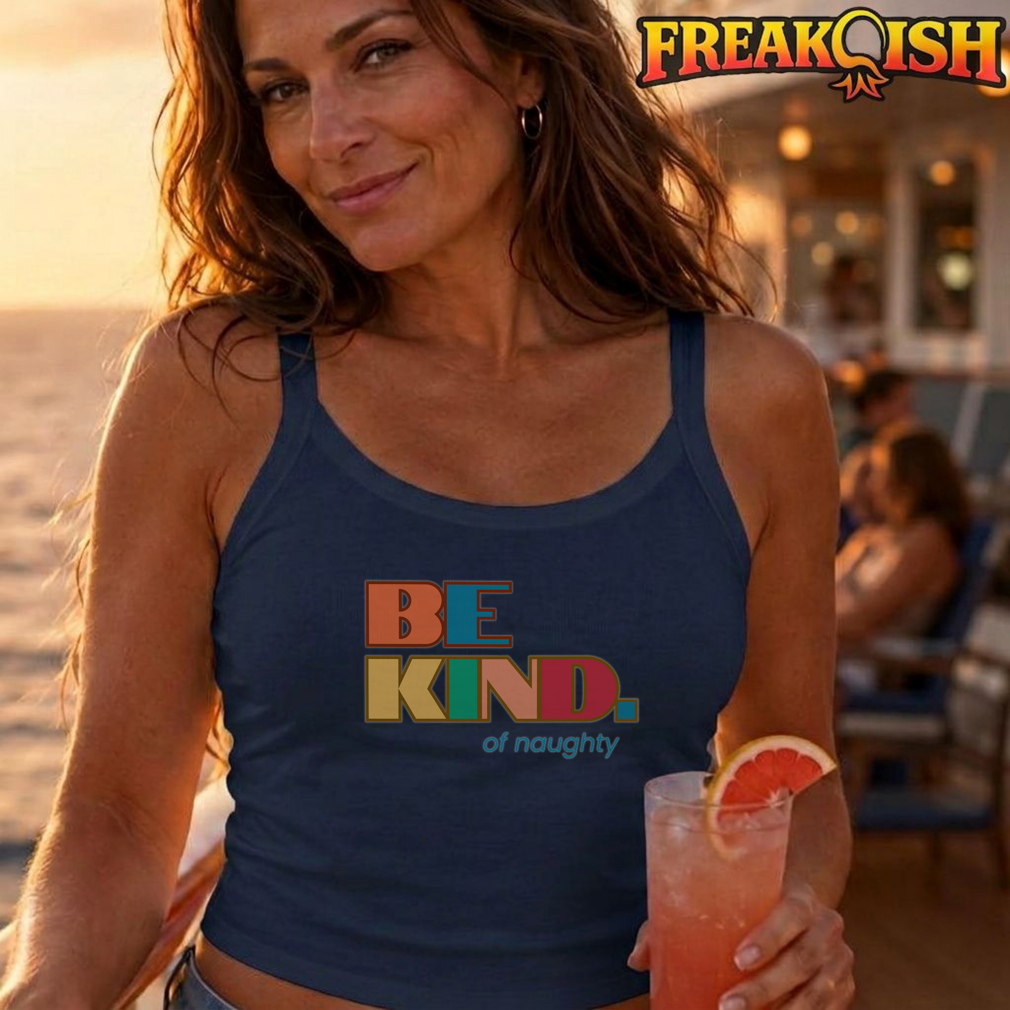 Be Kind of Naughty Ladies Crop Tank | FREAK-ISH