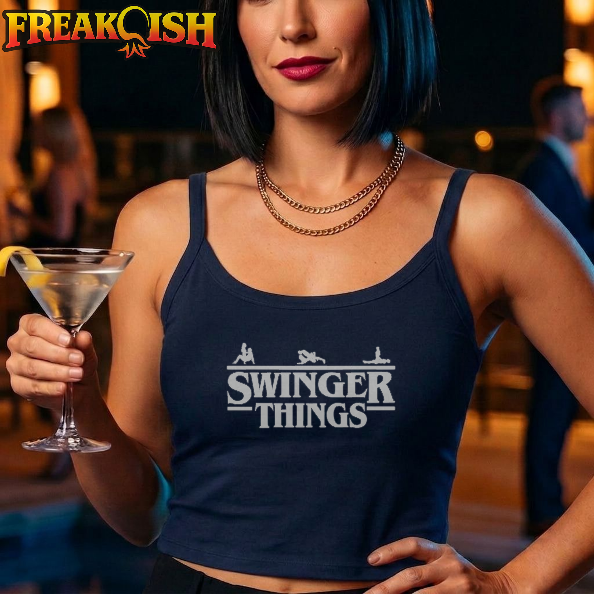 Swinger Things Ladies Crop Tank | FREAK-ISH