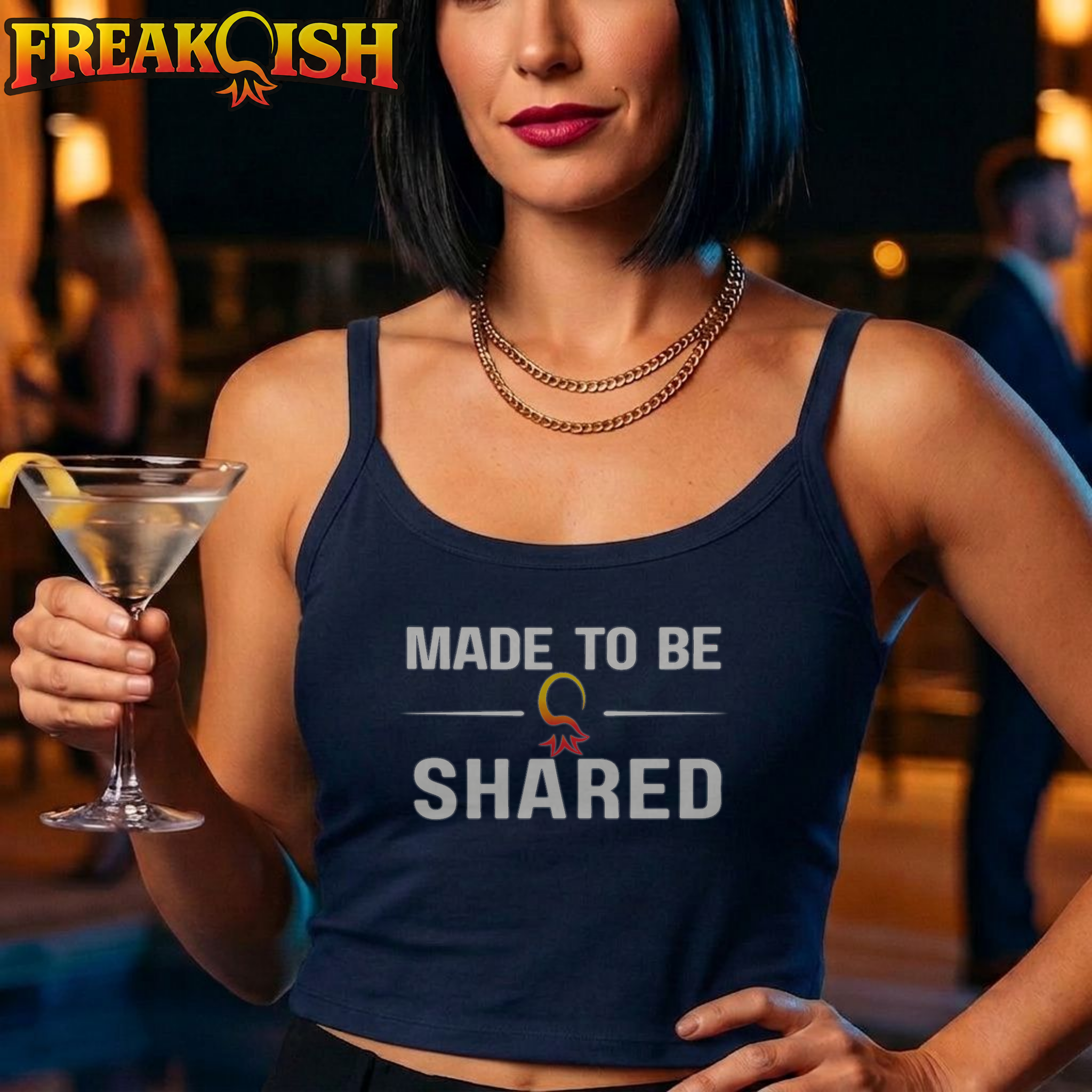 Made To Be Shared Ladies Crop Tank | FREAK-ISH