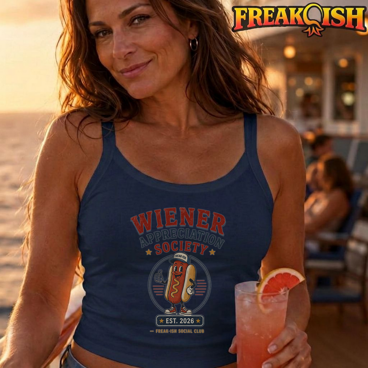 Wiener Appreciation Society Crop Tank | FREAK-ISH
