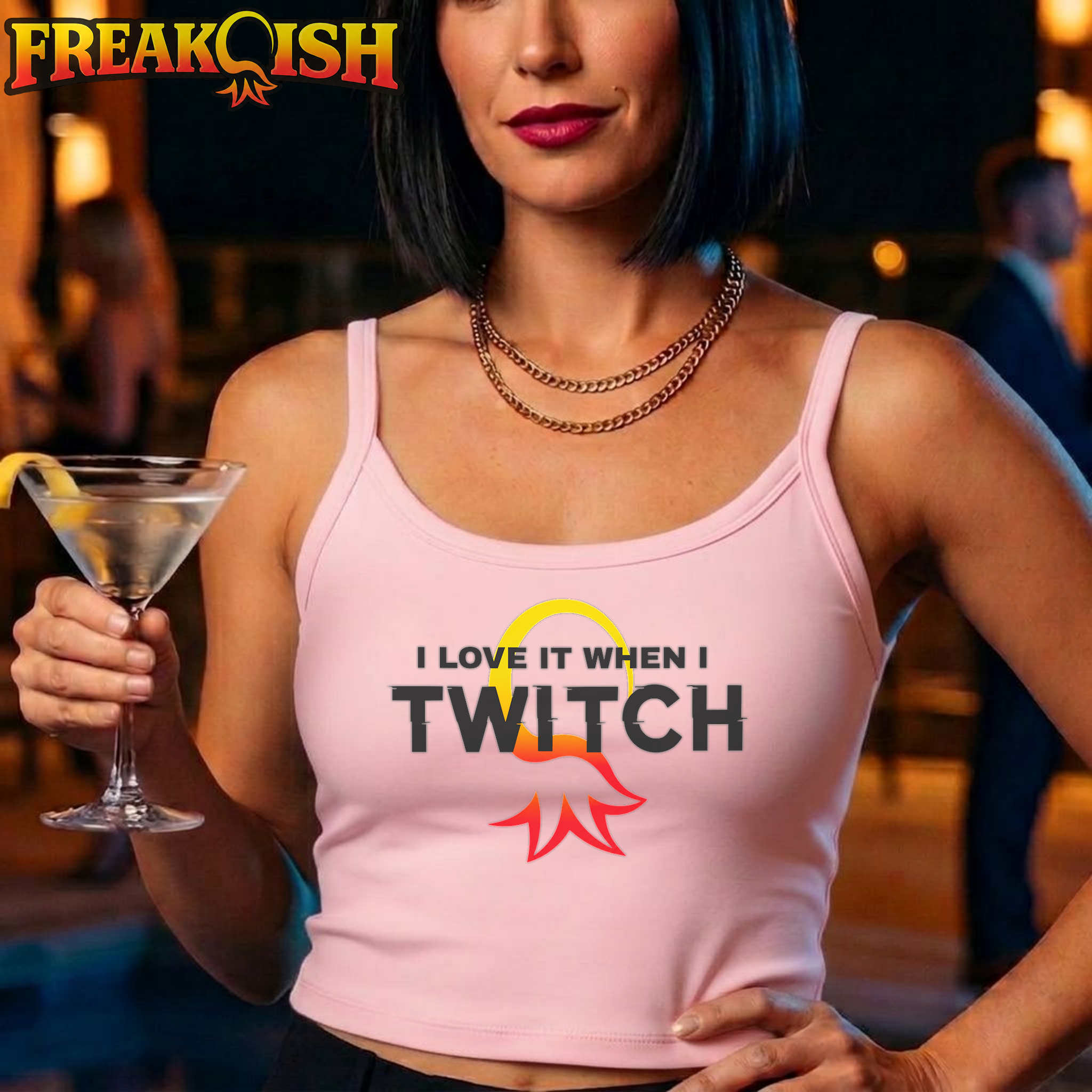 I Love It When I Twitch Ladies Crop Tank | FREAK-ISH