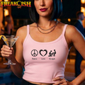 Peace Love Blowjob Ladies Crop Tank | FREAK-ISH