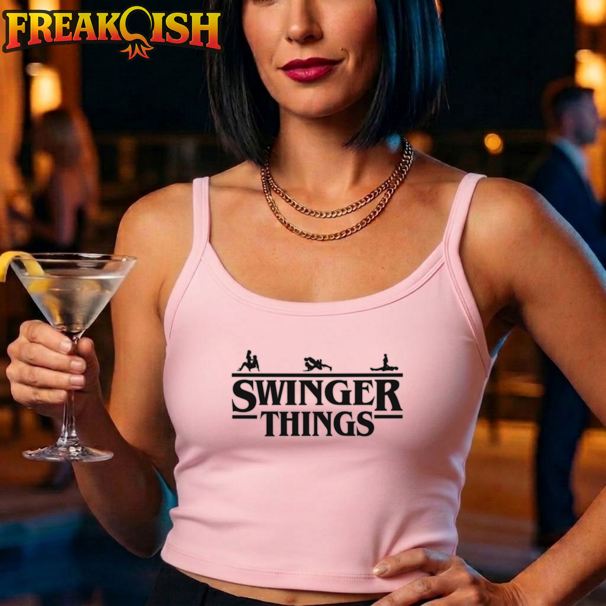 Swinger Things Ladies Crop Tank | FREAK-ISH