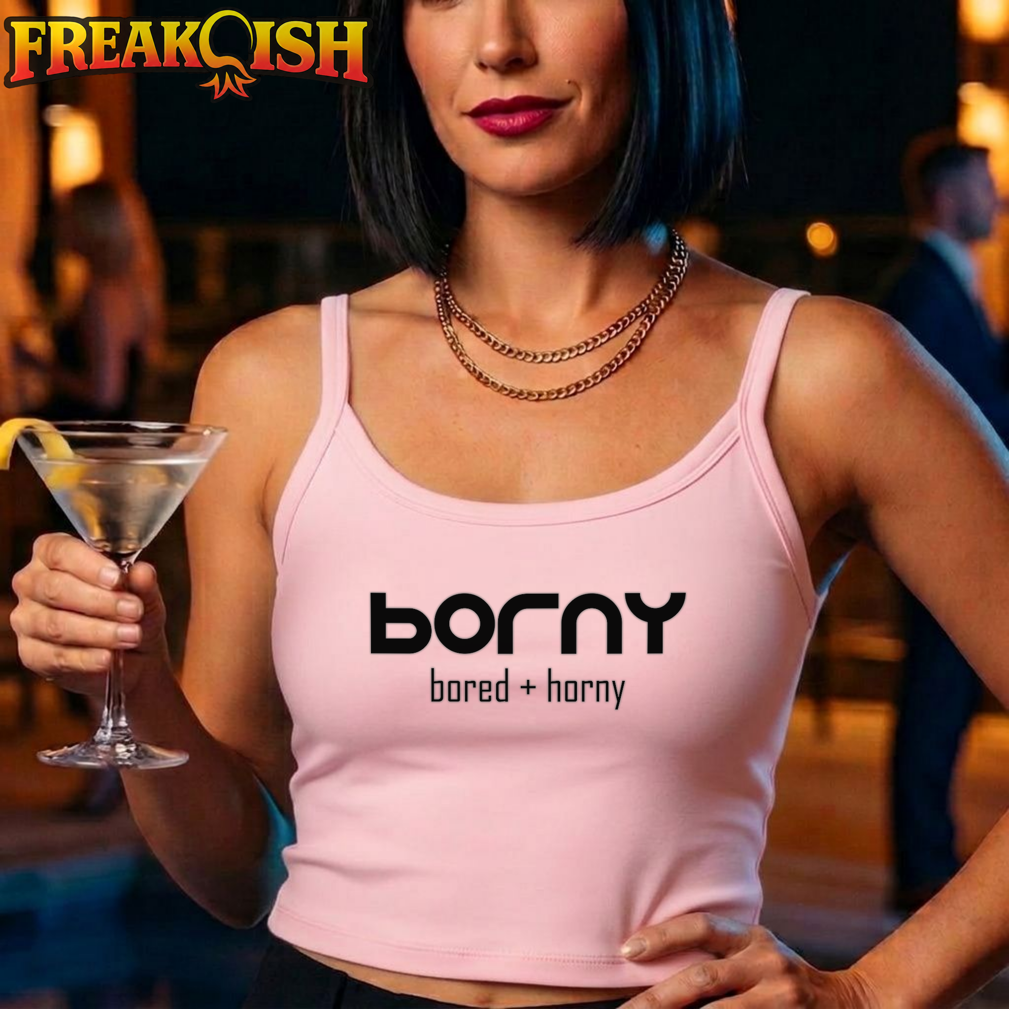 Borny Ladies Crop Tank | FREAK-ISH