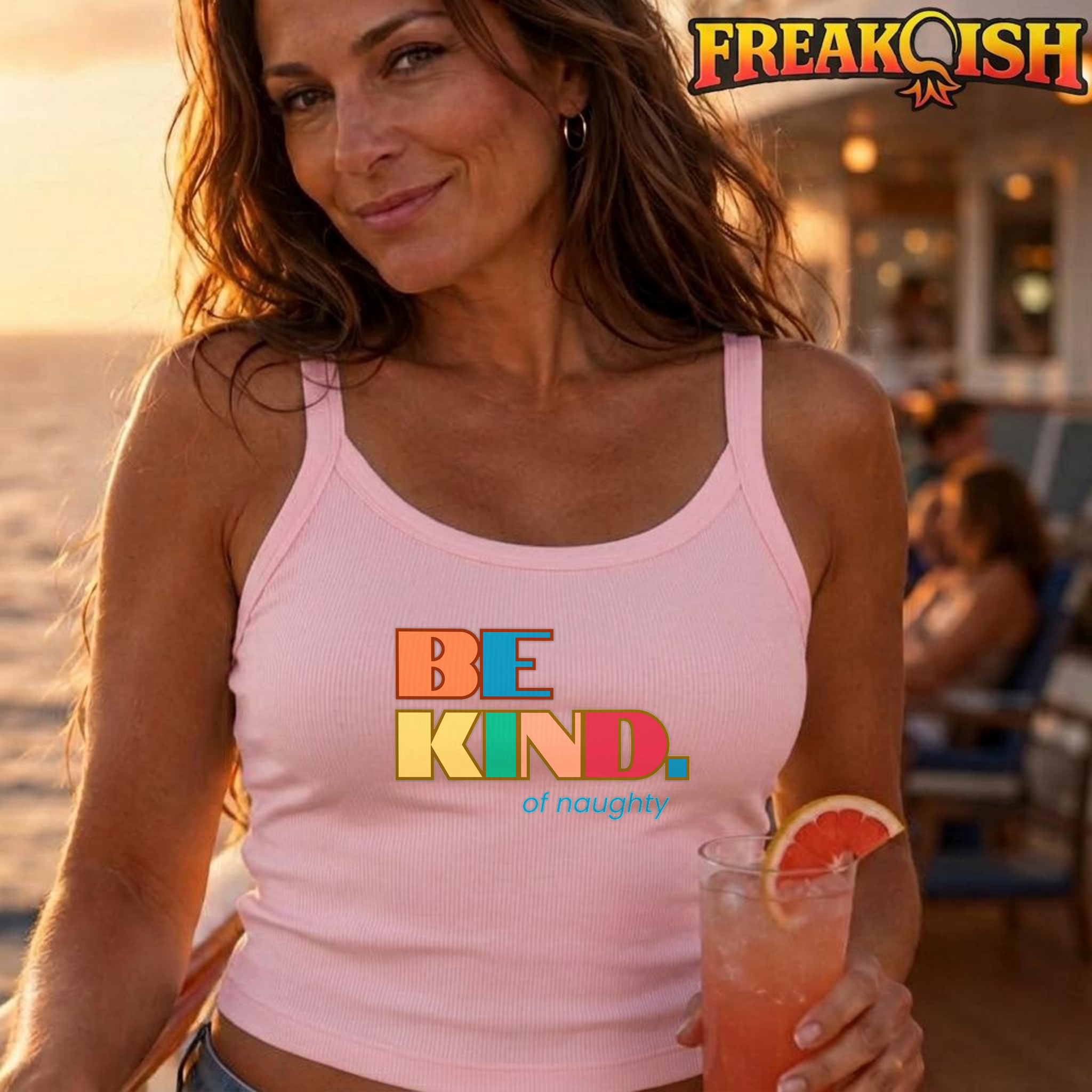 Be Kind of Naughty Ladies Crop Tank | FREAK-ISH