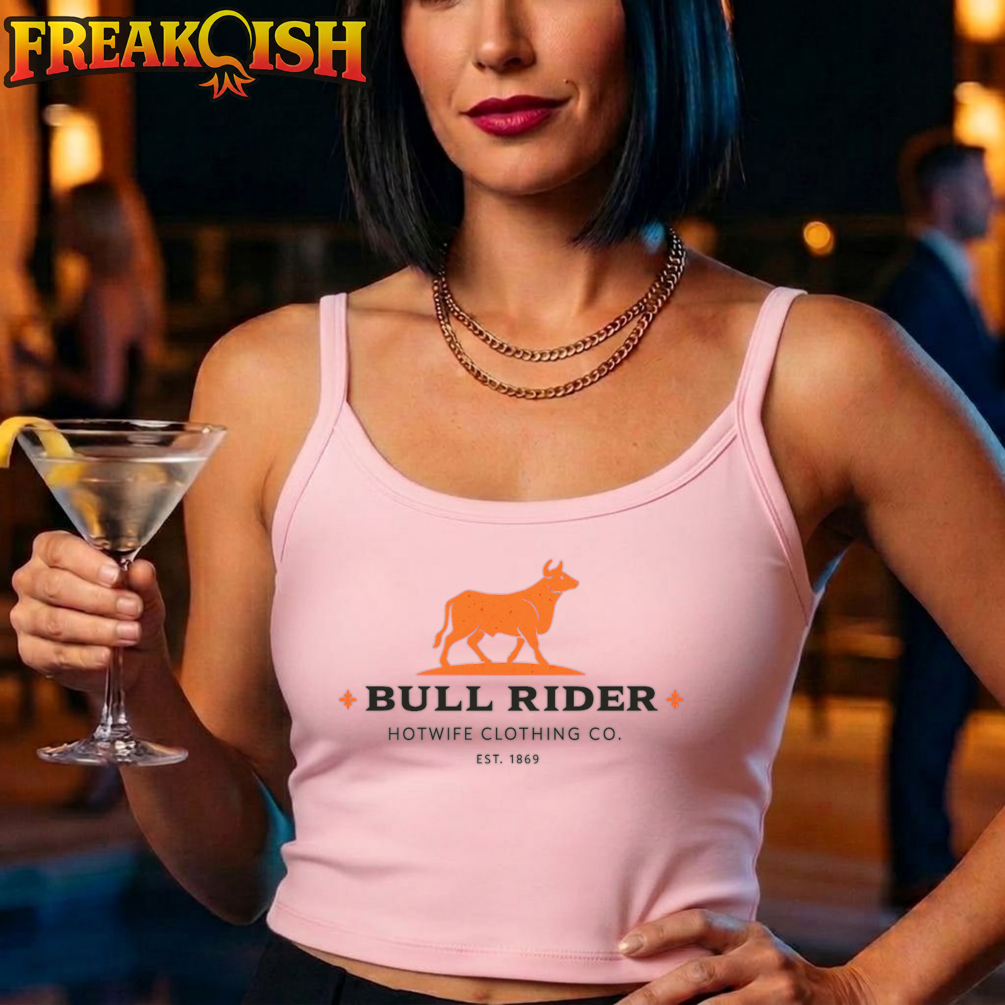 Bull Rider Ladies Crop Tank | FREAK-ISH