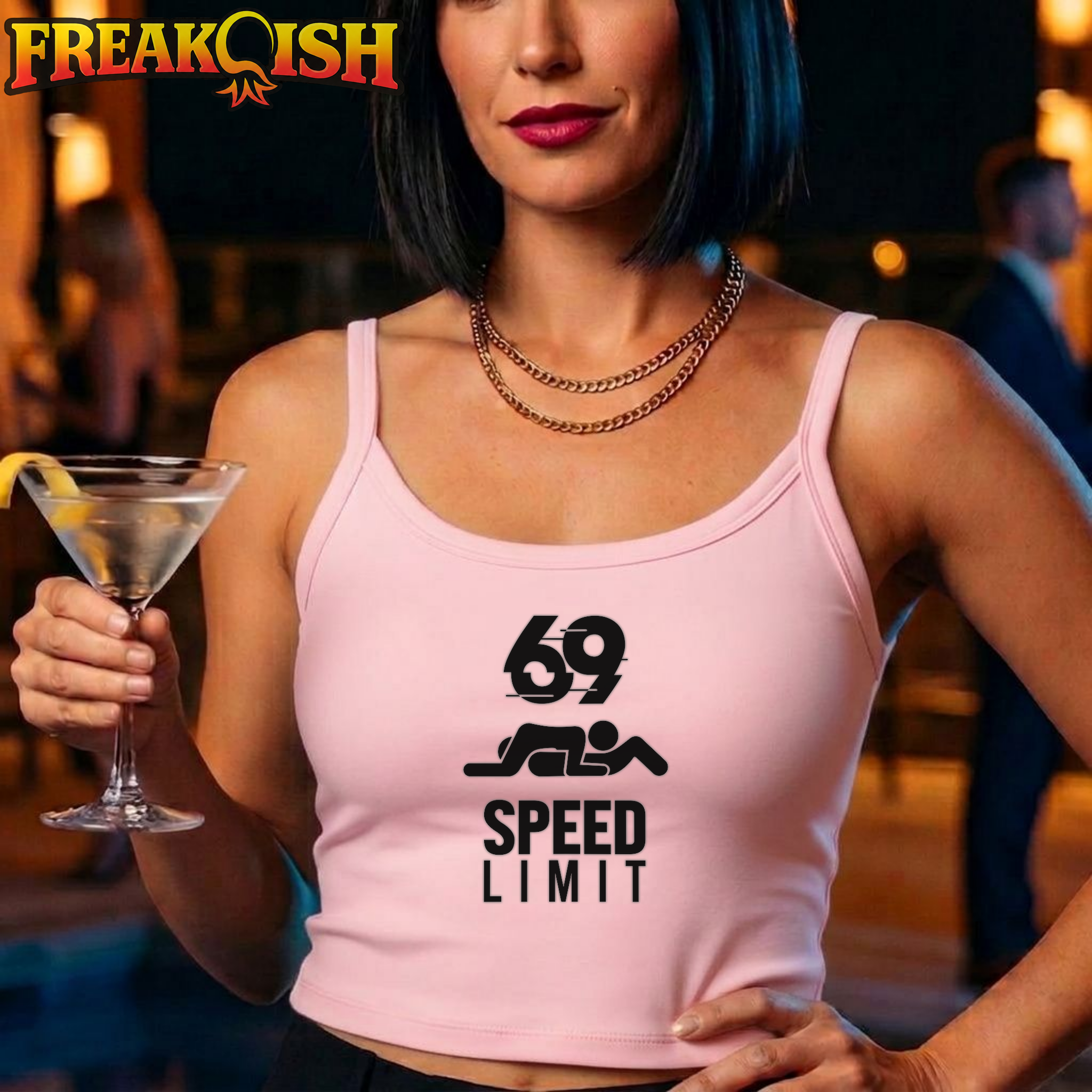 69 Speed Limit Ladies Crop Tank | FREAK-ISH