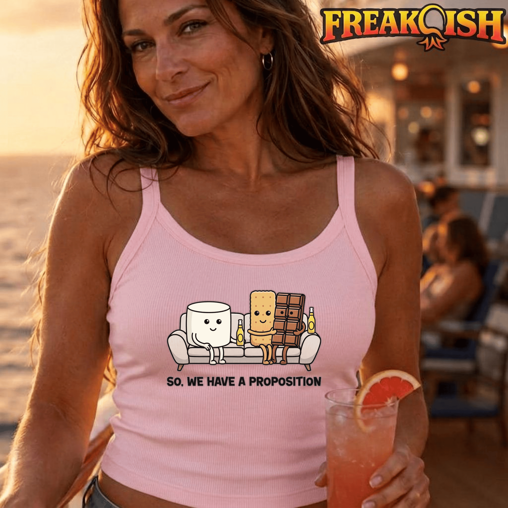 So We Have A Proposition Ladies Crop Tank | FREAK-ISH