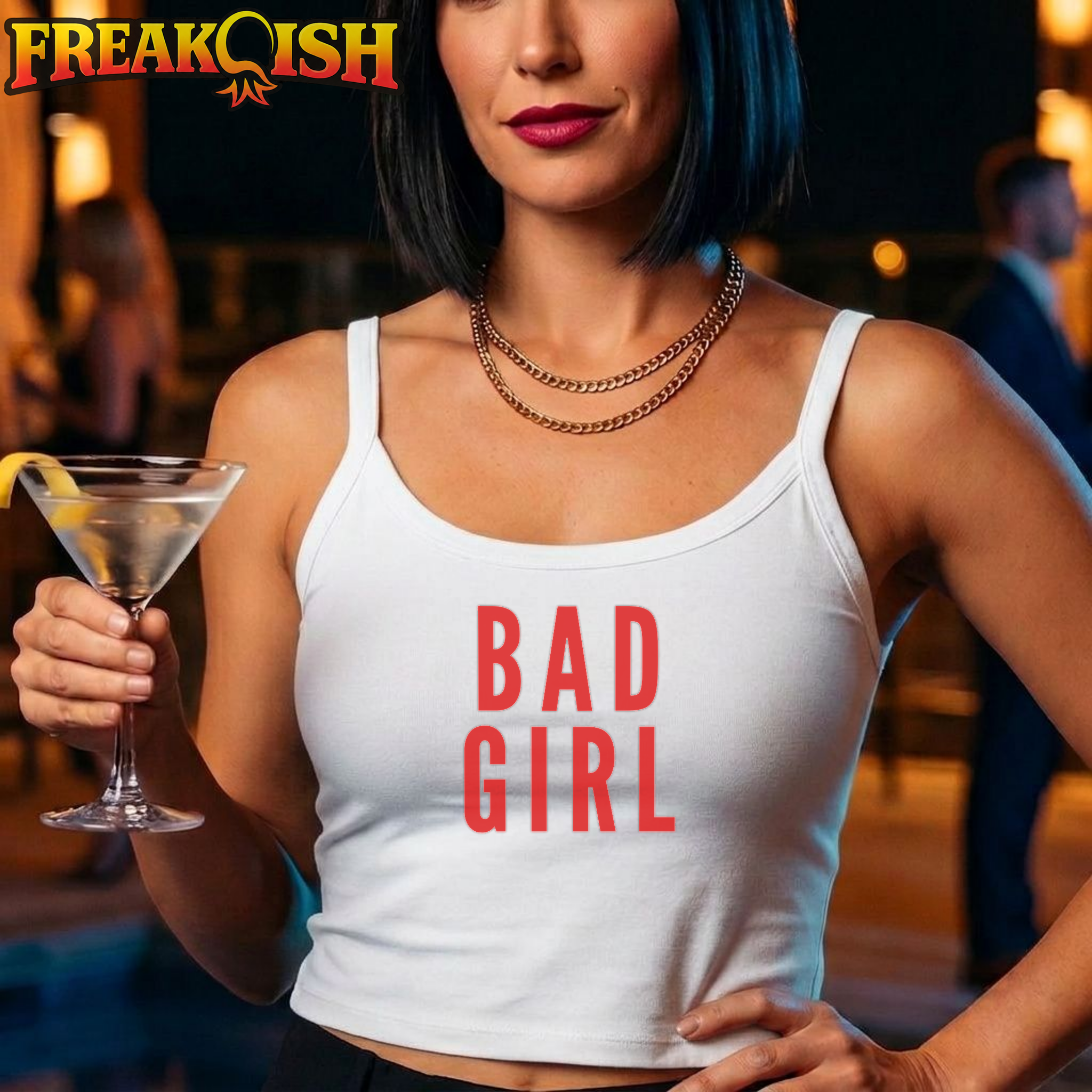 Bad Girl Ladies Crop Tank | FREAK-ISH